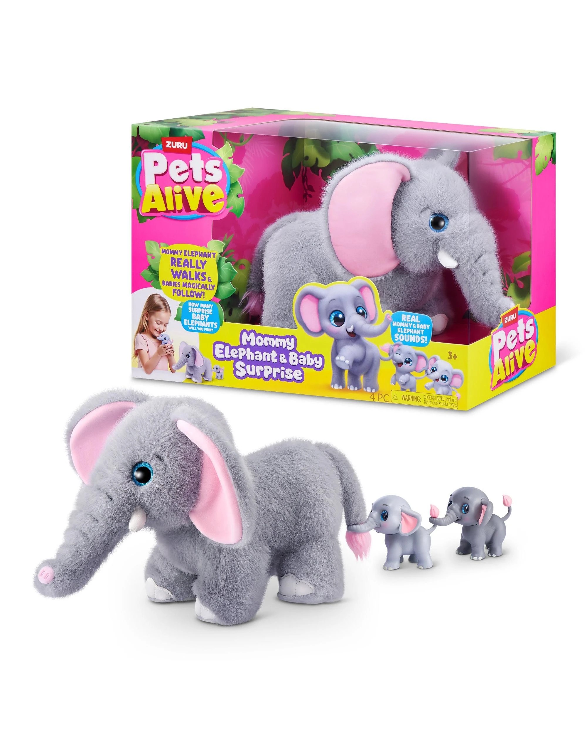 2 Zuru Pets Alive Mommy Elephant and Baby Surprise, 2 of 7