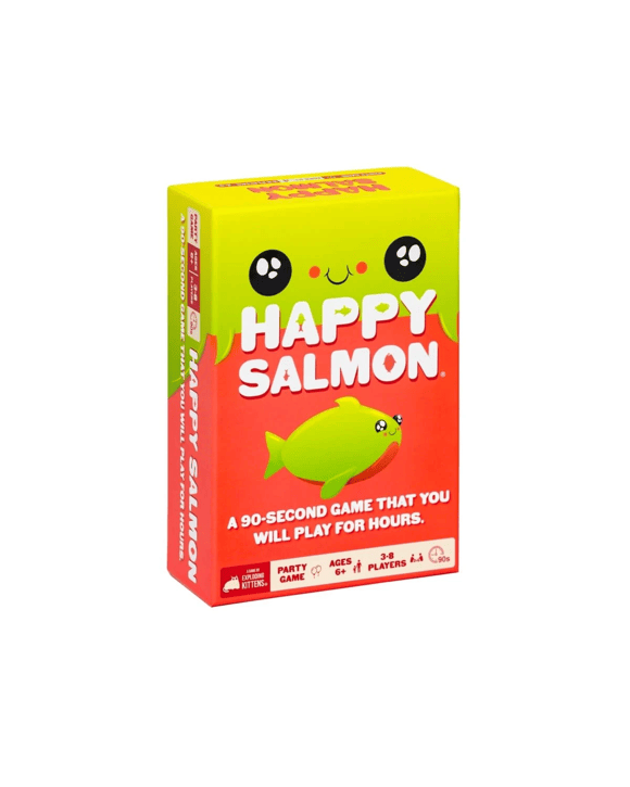 Happy Salmon De Exploding Kittens – Juego De Cartas Rápido Y Divertido Para 3-8 Jugadores, +6 Años, Partidas De 90 Segundos