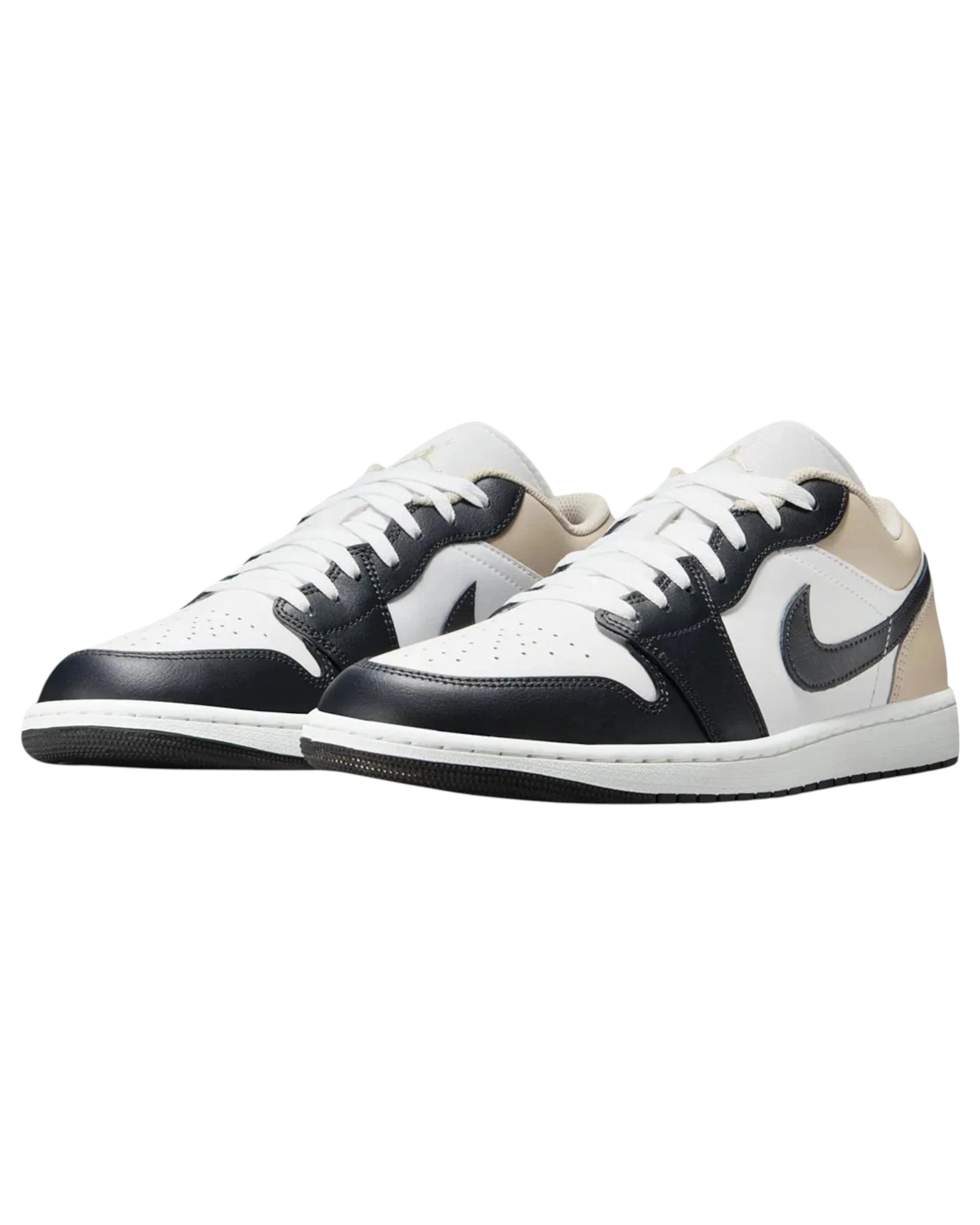 4 Nike Mens Air Jordan 1 Low Athletic Shoes BLACK/CREAM/WHITE, 4 of 8