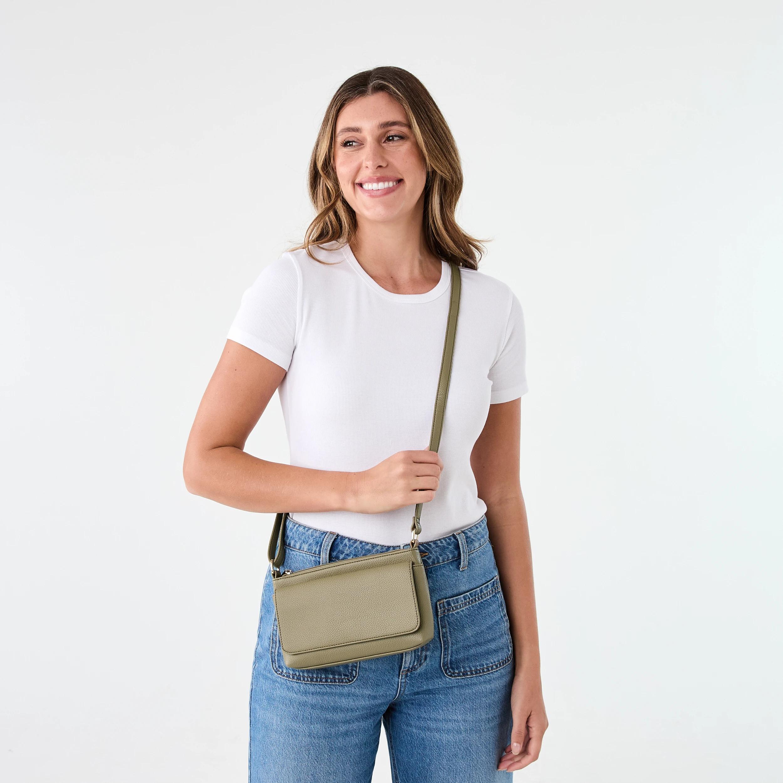 5 Envelope Pocket Crossbody Bag SAFARI KHAKI, 5 of 5