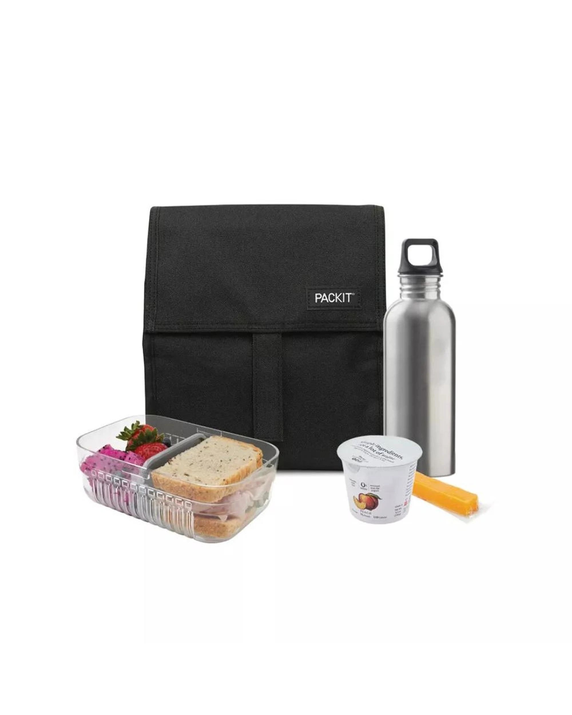 4 PackIt Cooler Lunch Box Bag Freeze and Go  Black, 4 of 9