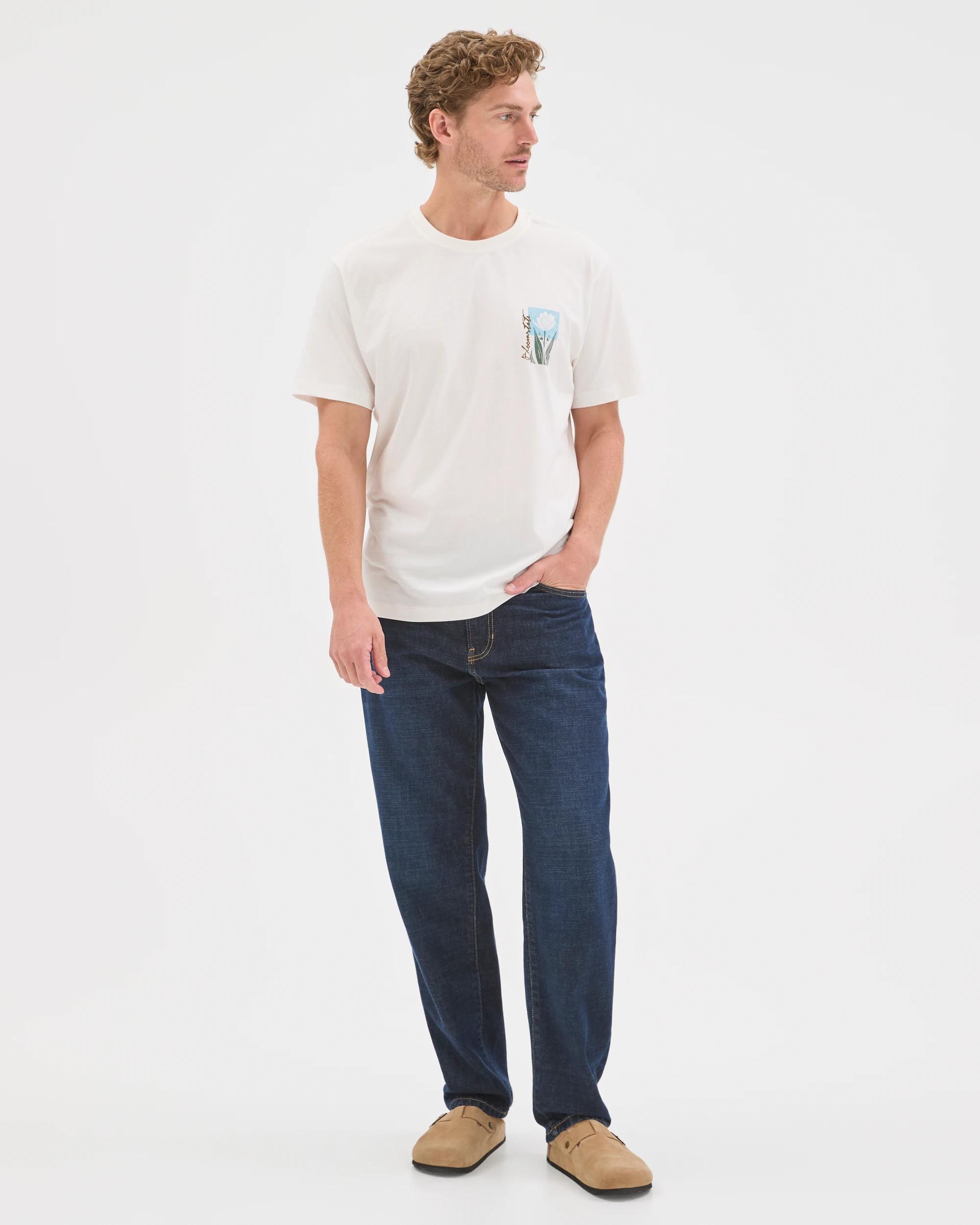 2 Target Man Australian Cotton Bloomstate Print T-Shirt OFF WHITE, 2 of 7