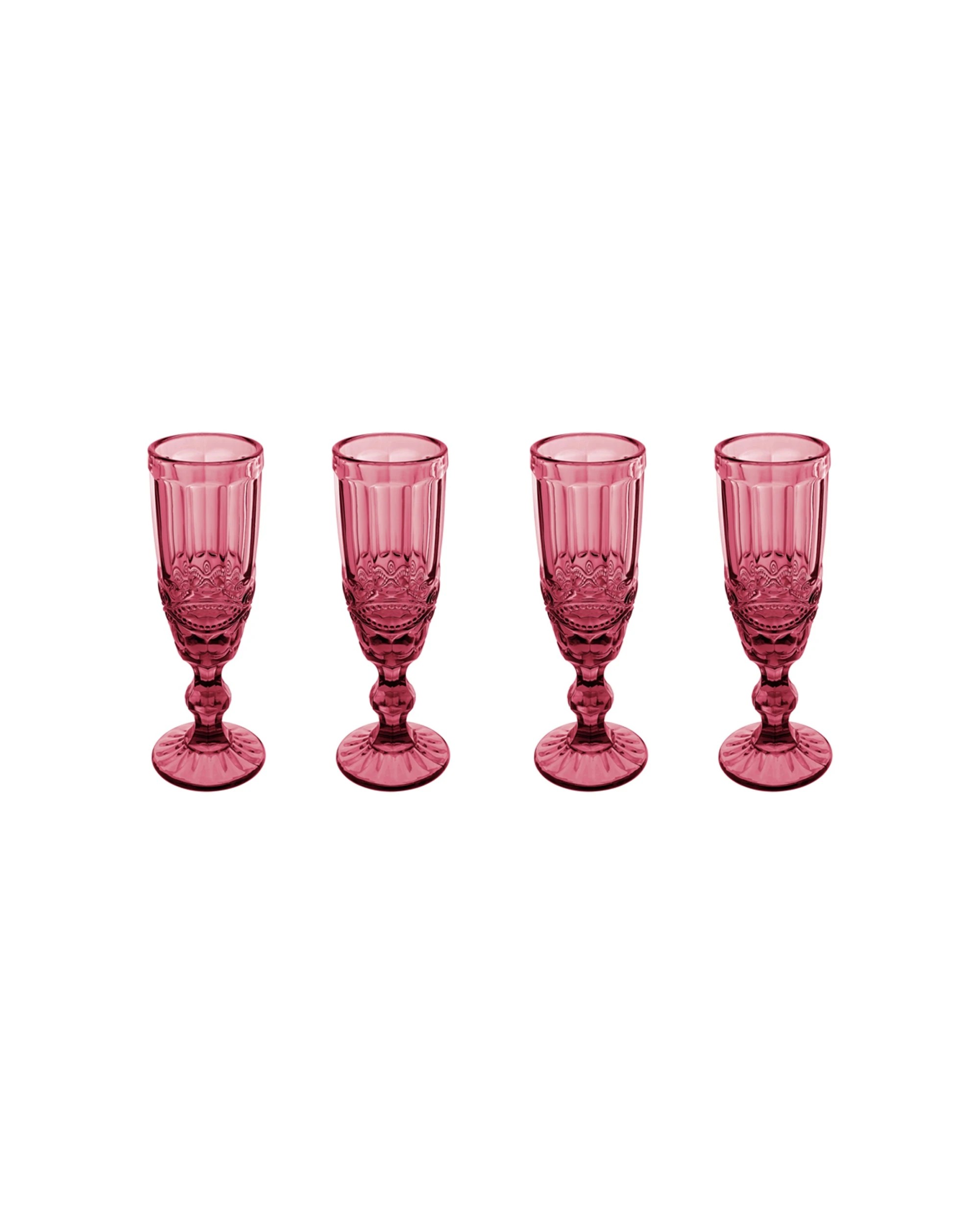 1 Casa Domani 4 Pack Champagne Flute Glasses High Quality Bar Glassware Set
 - Pink, 1 of 5