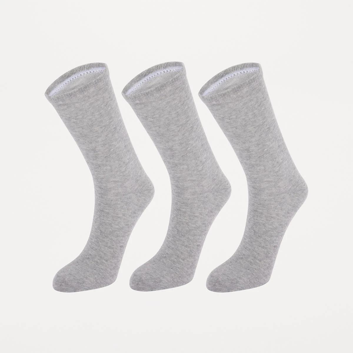 1 3 Pack Crew Socks SILVER MARLE, 1 of 3
