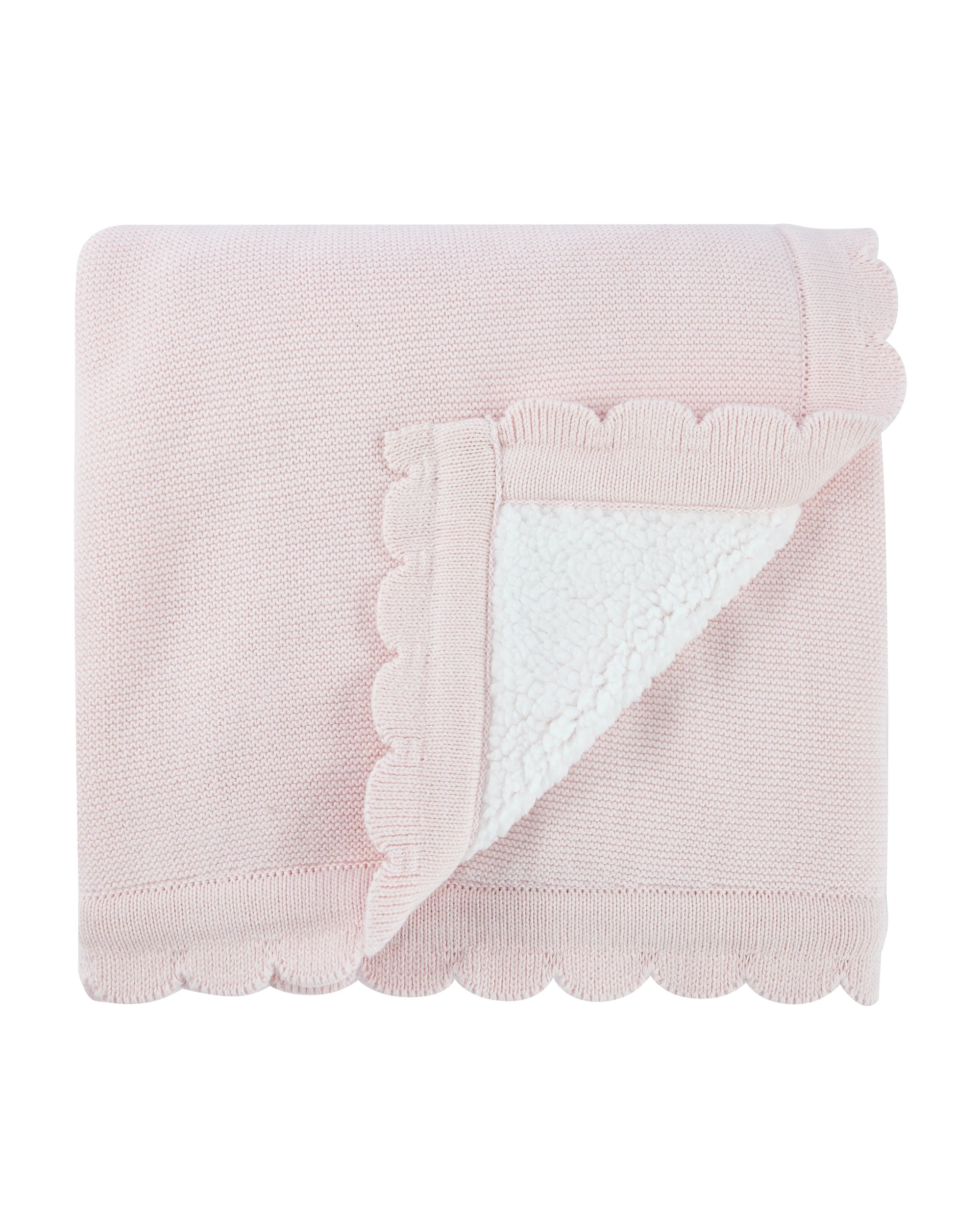 1 Scallop Edge Blanket - Pink, 1 of 4