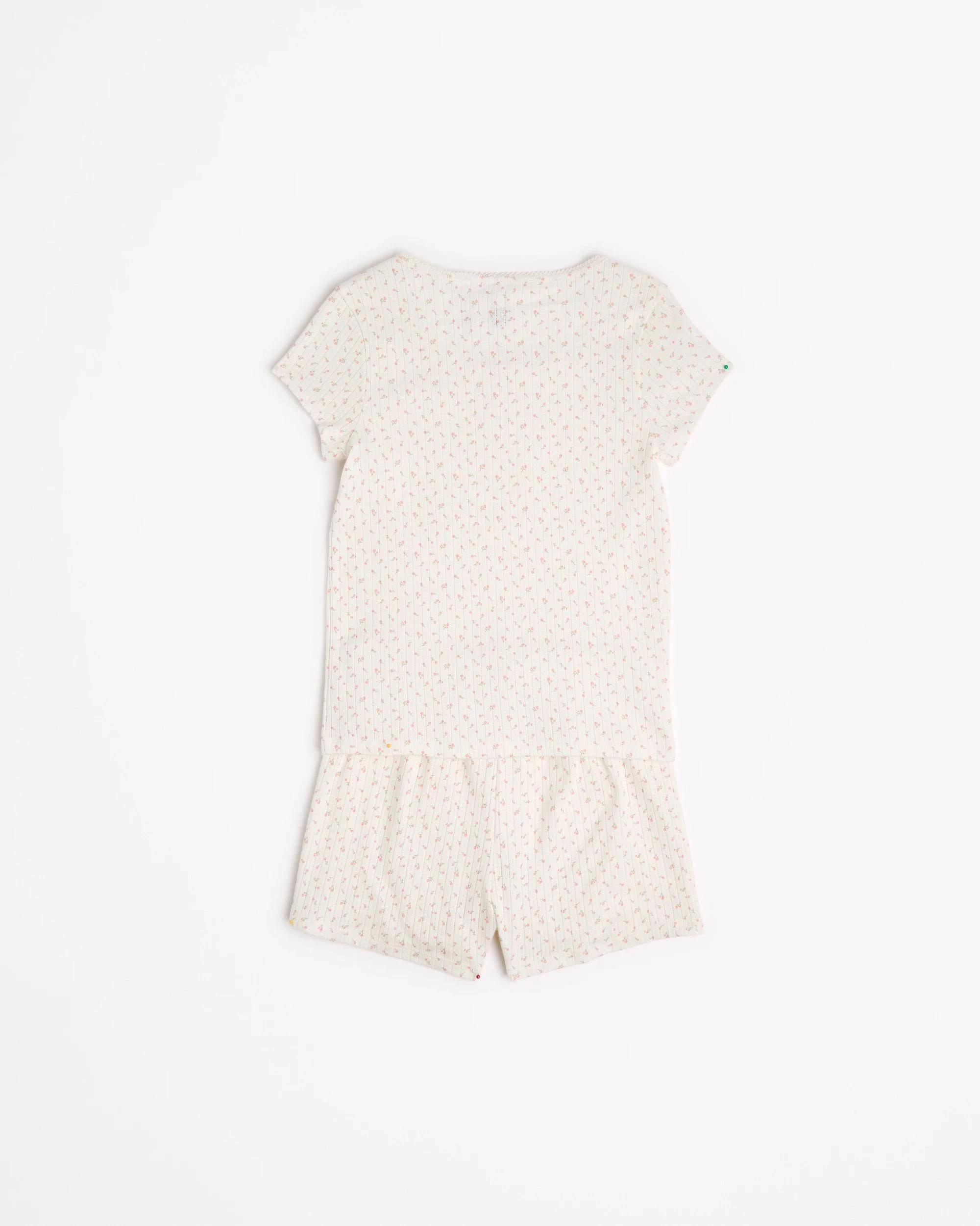 1 Target Kids Australian Cotton Older Girls Pointelle Pyjama Set WHITE FLORAL, 1 of 8