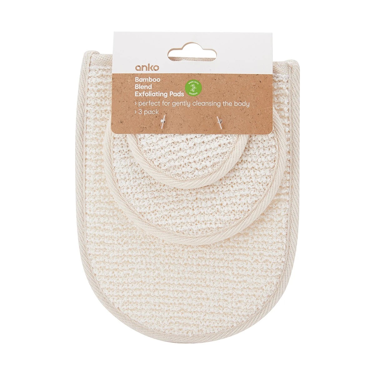 1 3 Pack Bamboo Blend Exfoliating Pads, 1 of 10
