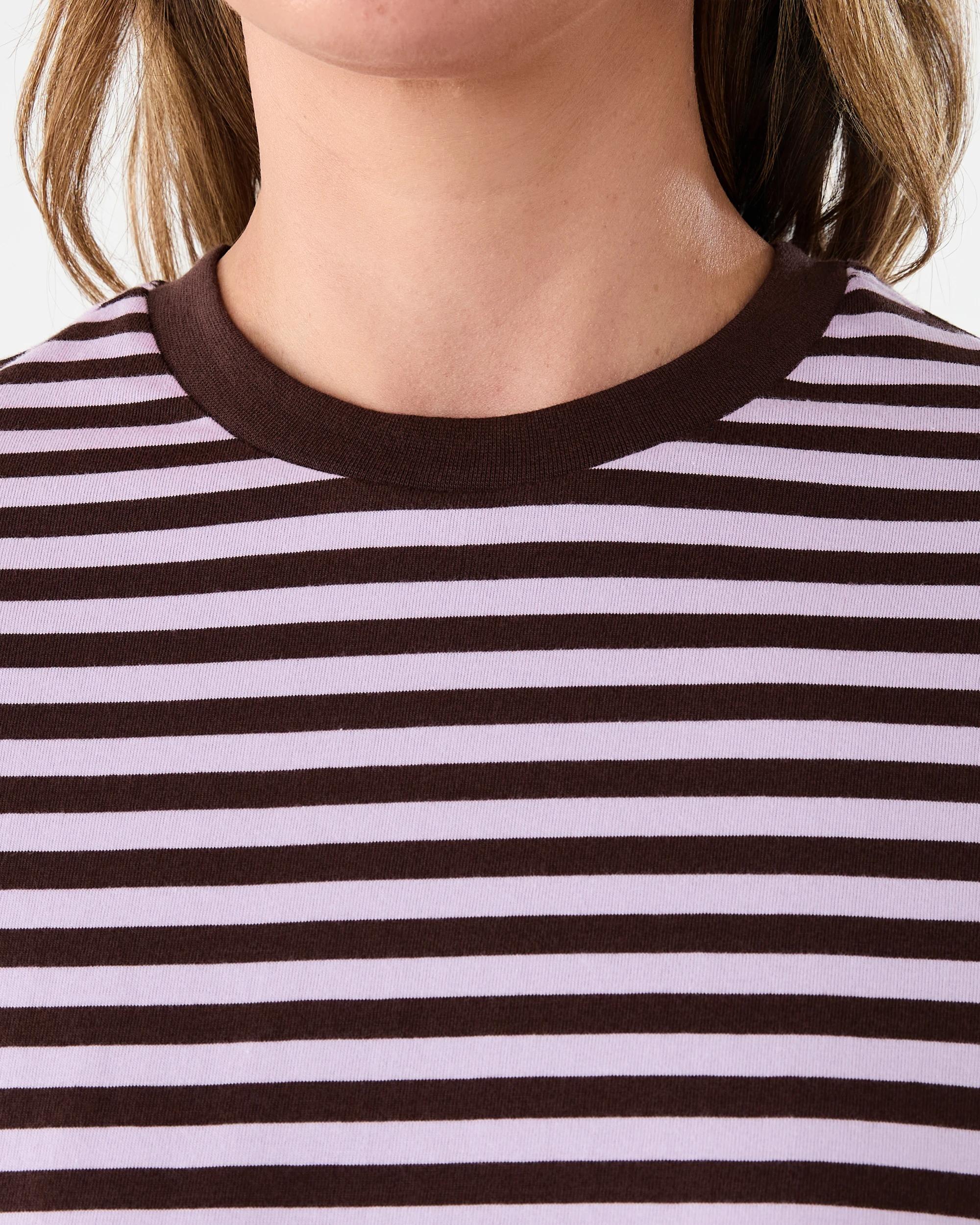 5 Short Sleeve Oversized Chopped Stripe T-shirt Lilchocstp, 5 of 5