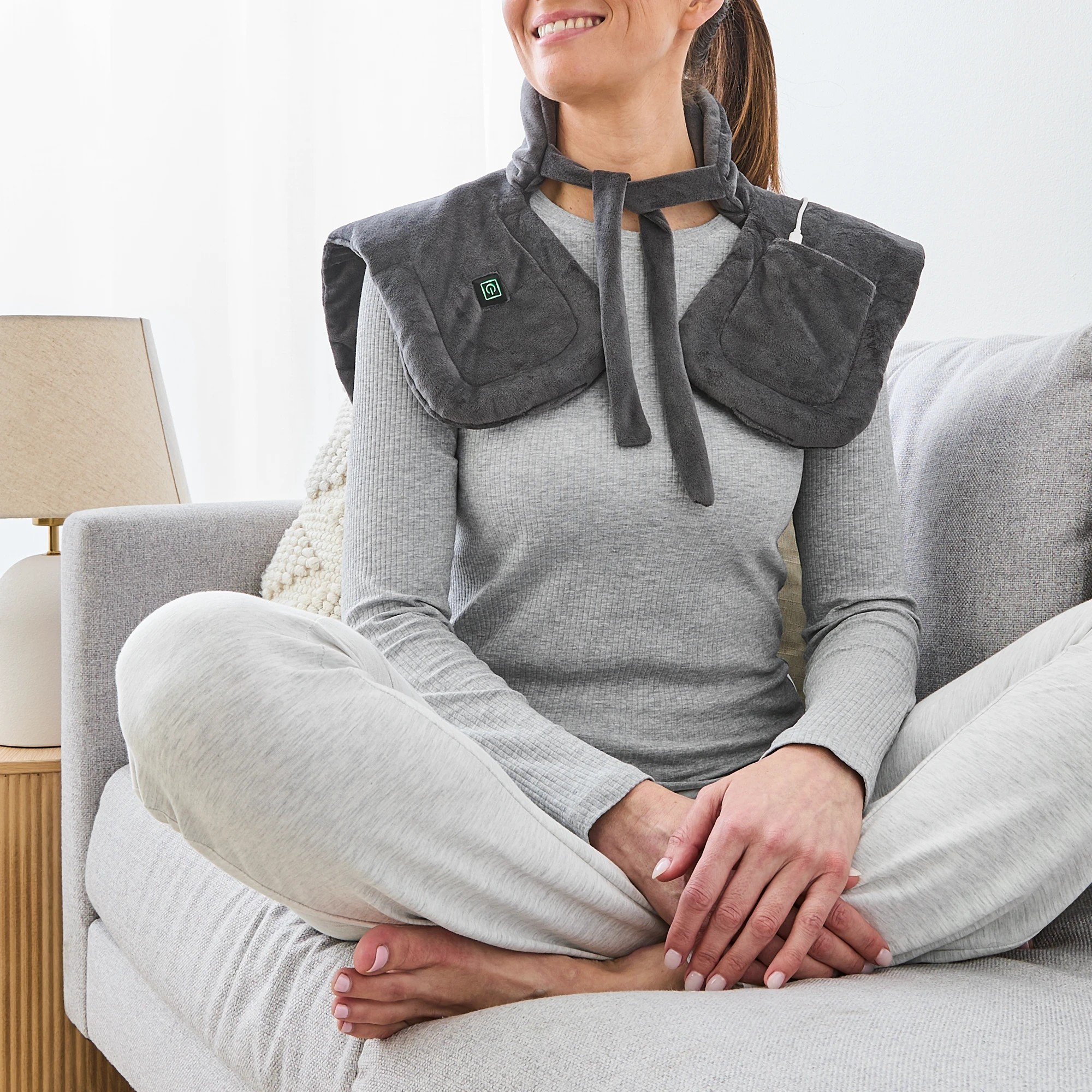 1 Heated Shoulder Warmer - Cool Grey, 1 of 9