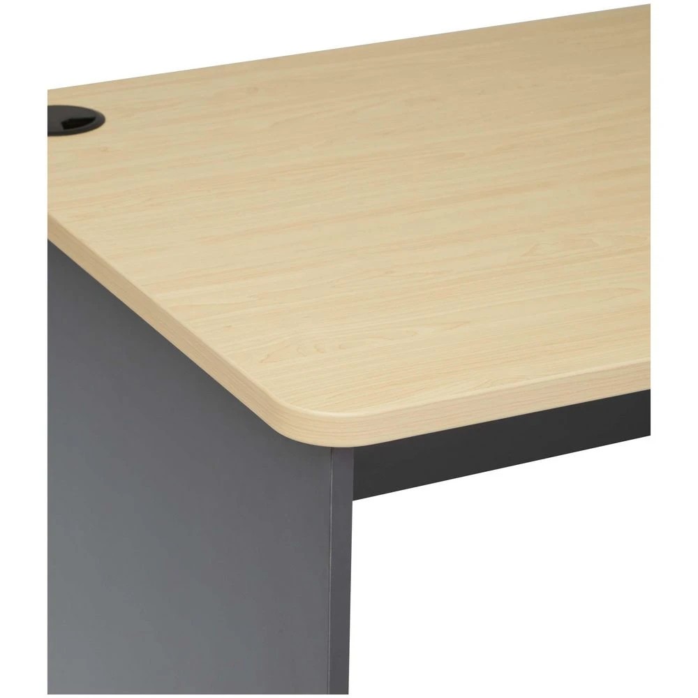6 Toro Straight Desk 1800mm Maple/Grey Desks, Tables and Workstations, 6 of 6