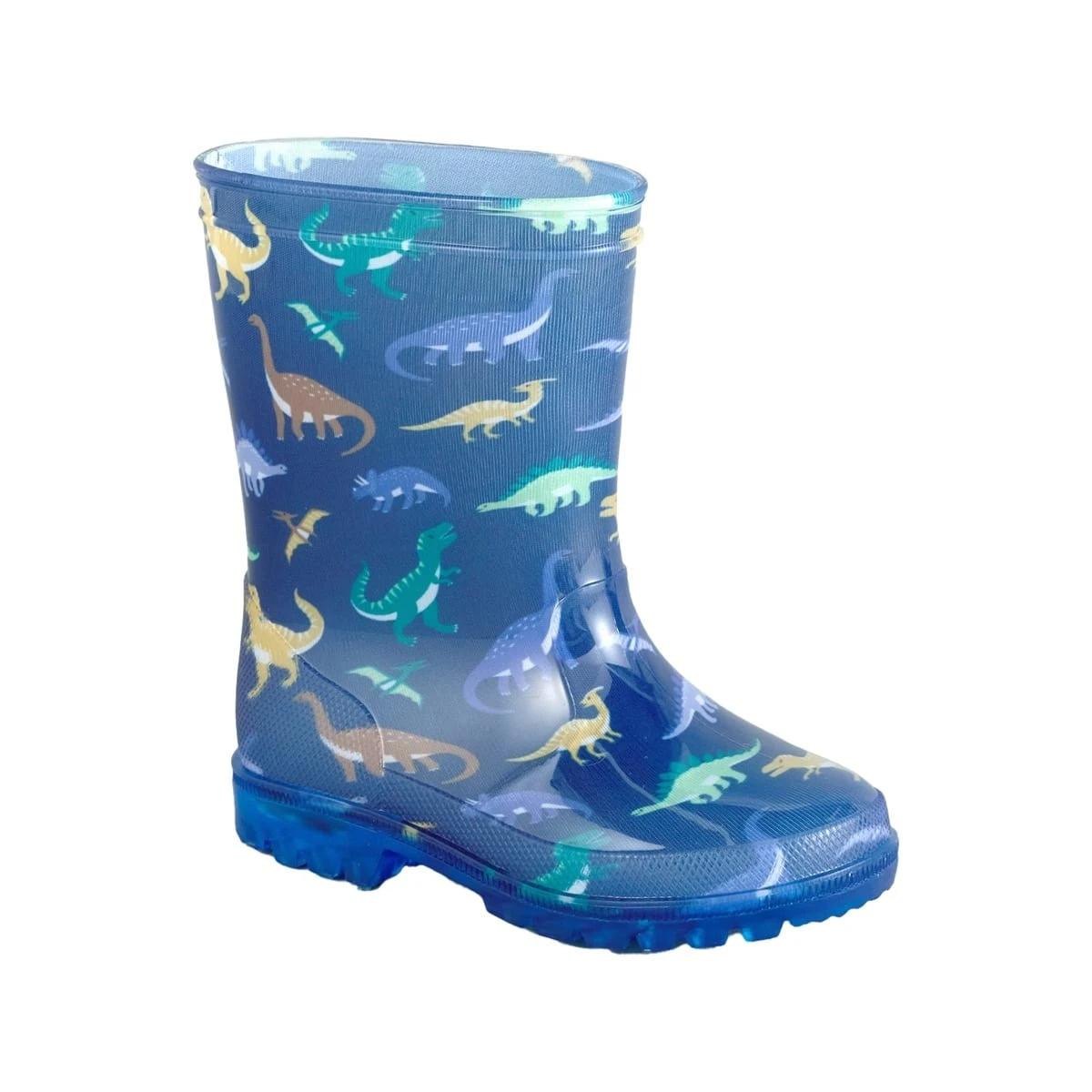 1 Junior Light Up Rainboots Blue, 1 of 6