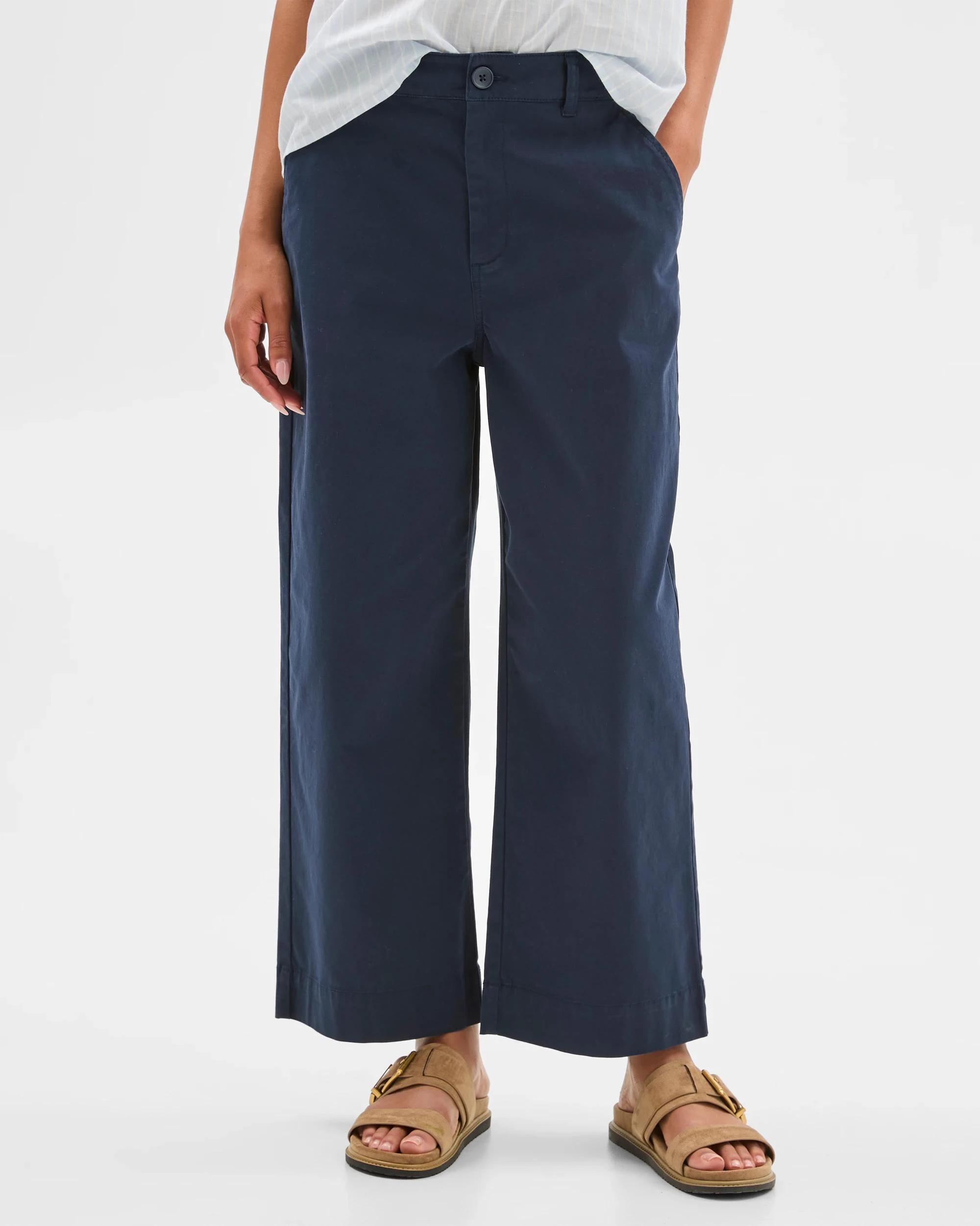 2 Target Australian Cotton Summer Crop Pants NAVY BLUE, 2 of 6