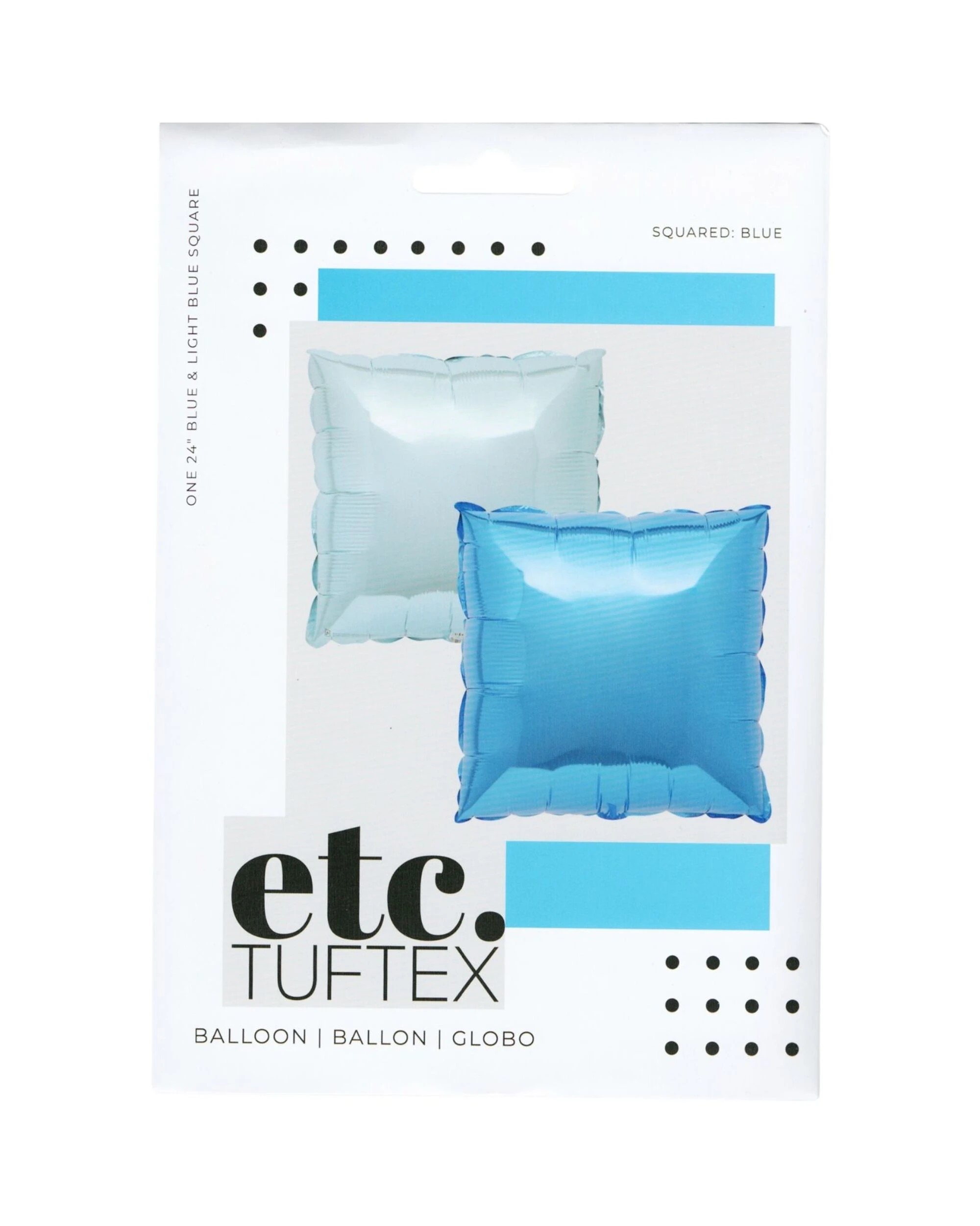 2 Meteor Double Sided 60cm Blue Square Foil Backdrop Balloon - Blue, 2 of 5