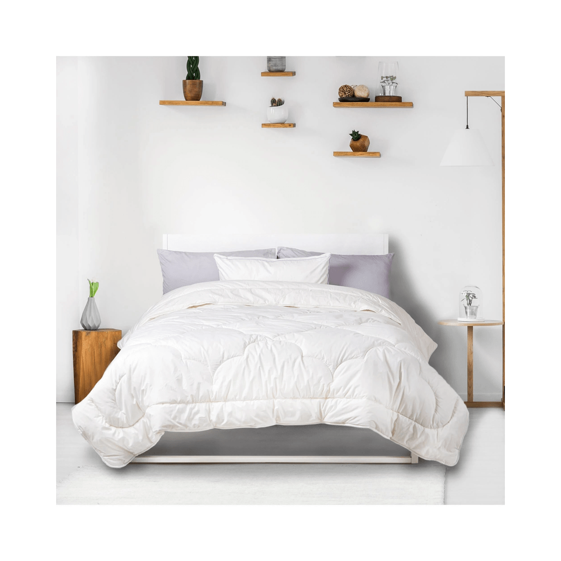 4 Golden Quilts 600GSM 100% Australian Wool Quilt with 100% Cotton Japara Cover, King
 - King Bed
 - white, 4 of 5