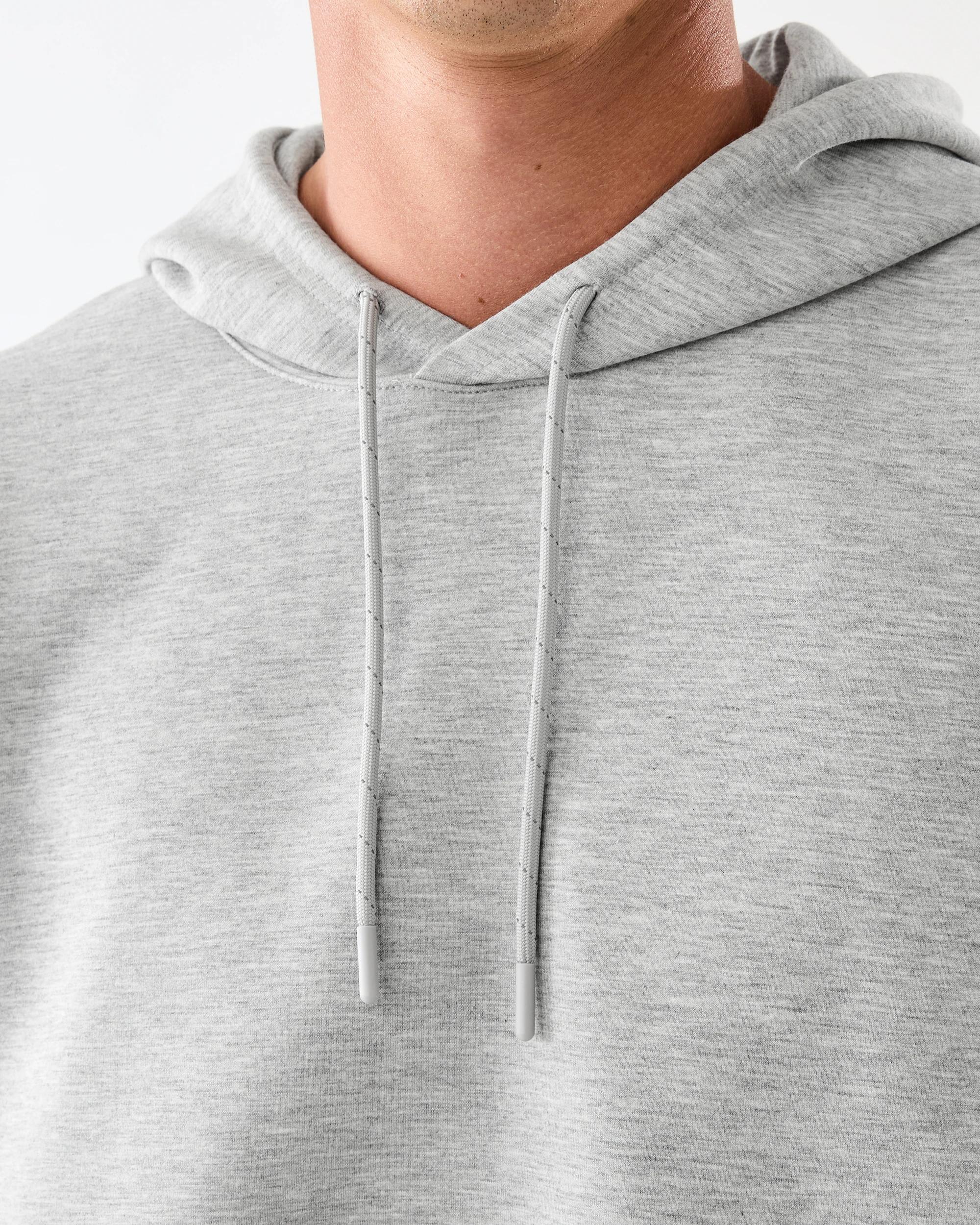 5 Active Mens Relaxed Scuba Hoodie Grey Marle, 5 of 7