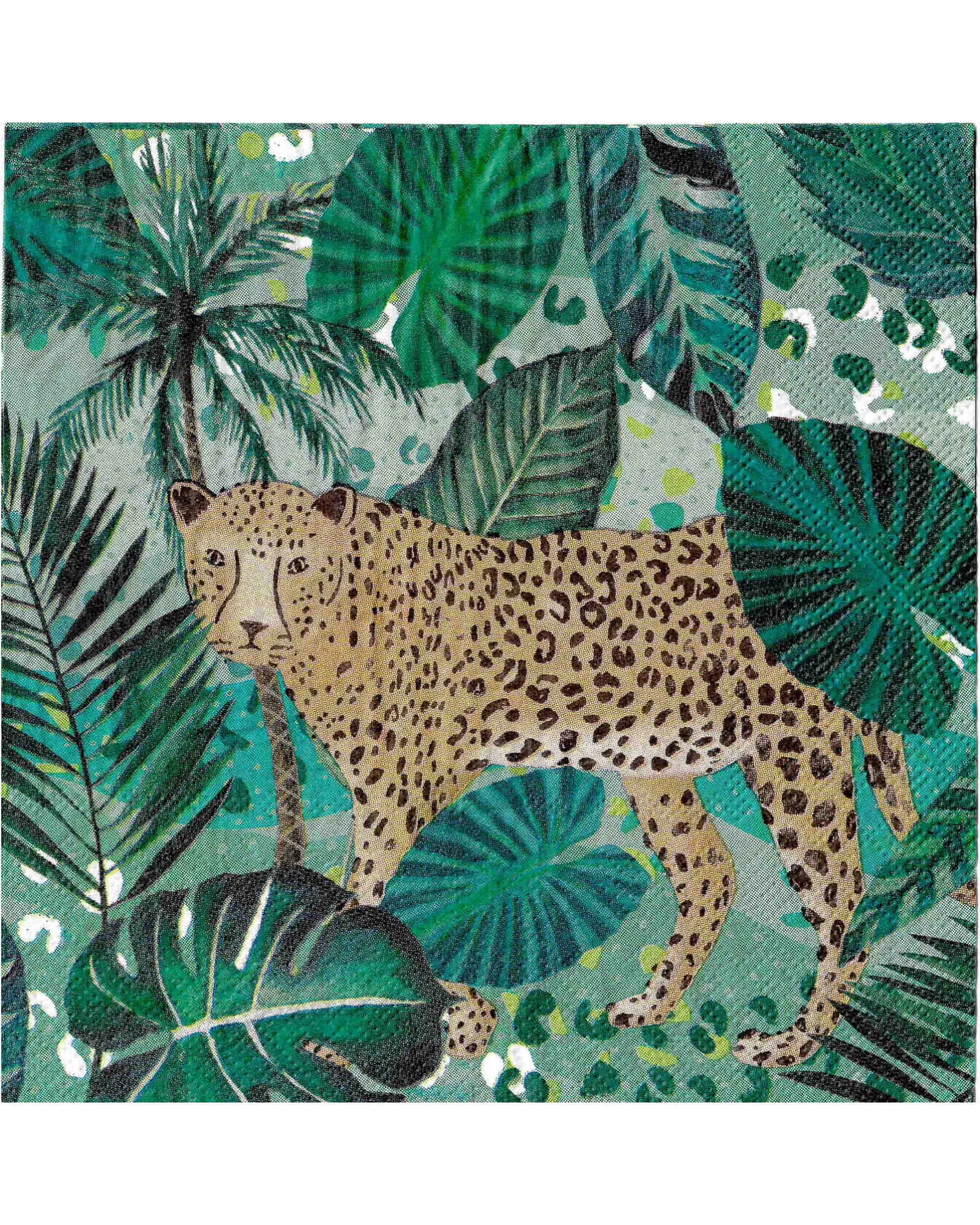 1 Artwrap Wild Jungle Large Paper Napkins Serviettes Pack of 20 - Multi, 1 of 1