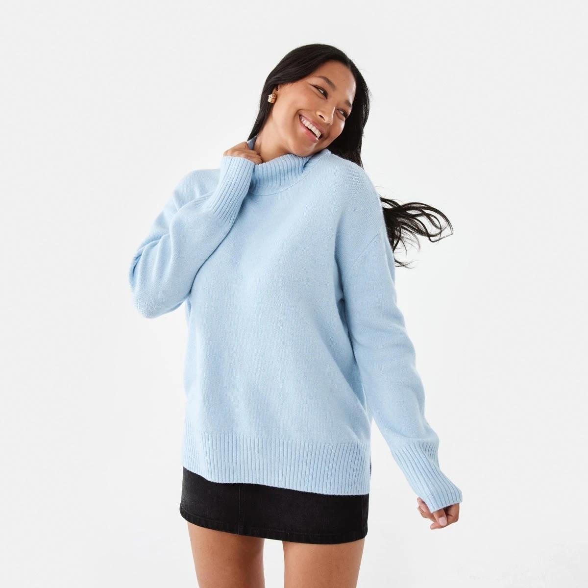 1 Funnel Split Hem Jumper Skyway Mrl, 1 of 10