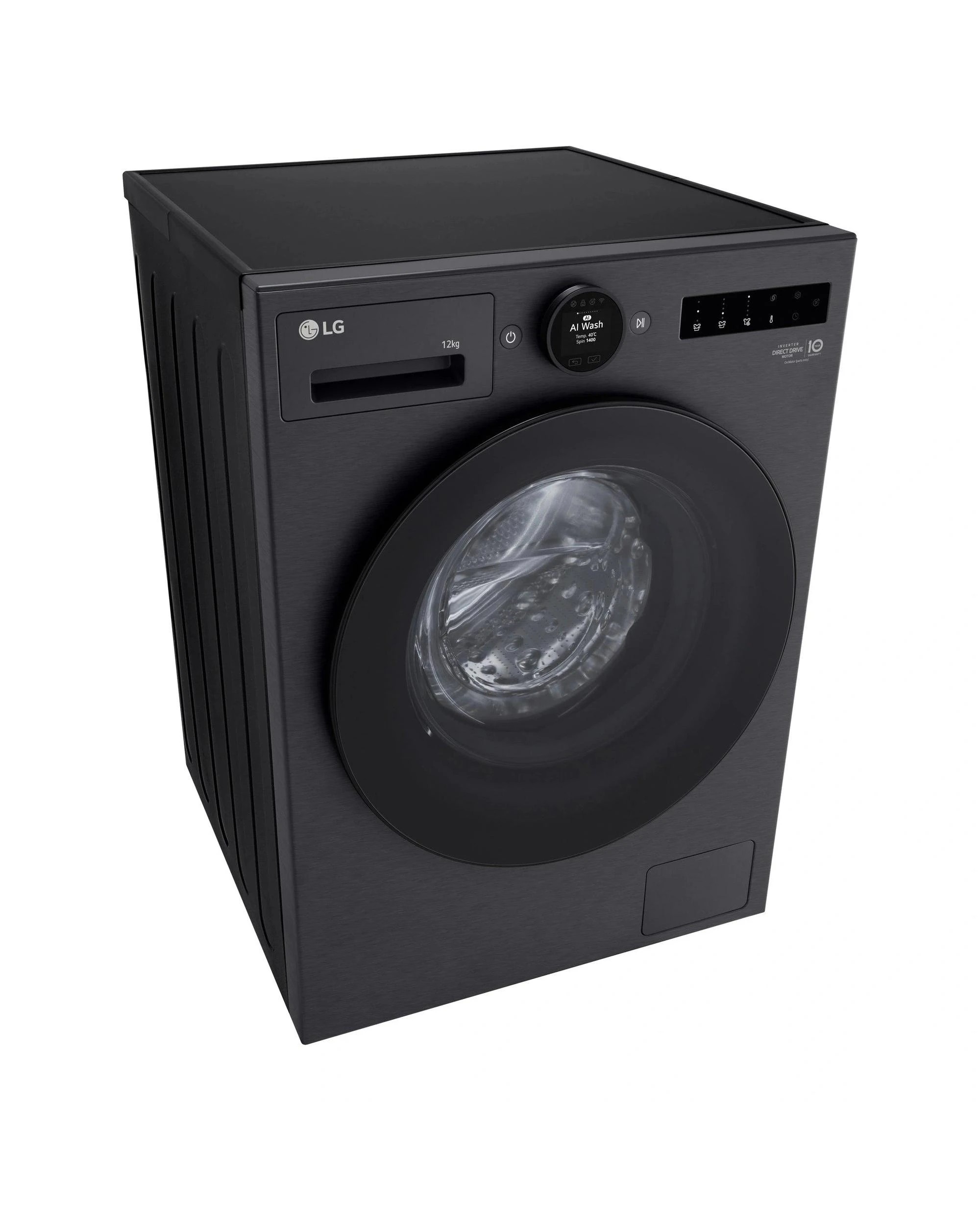5 LG WX101412MB 12kg Series 10 Matte Black Front Load Washer - Black, 5 of 10