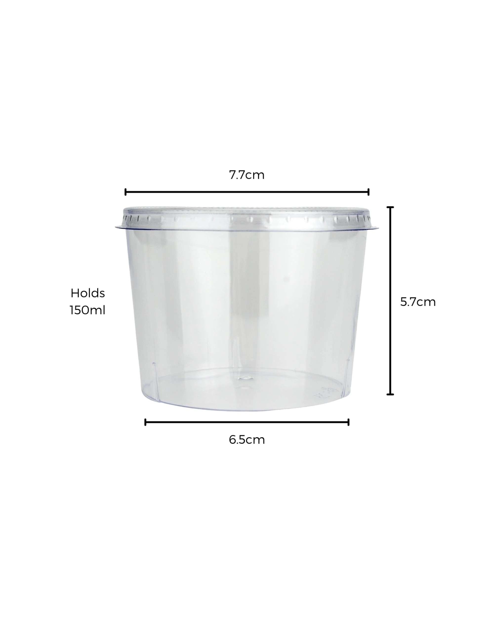 2 Durmaz Clear Plastic Round Dessert Cups with Lids 150ml Pack of 6, 2 of 3
