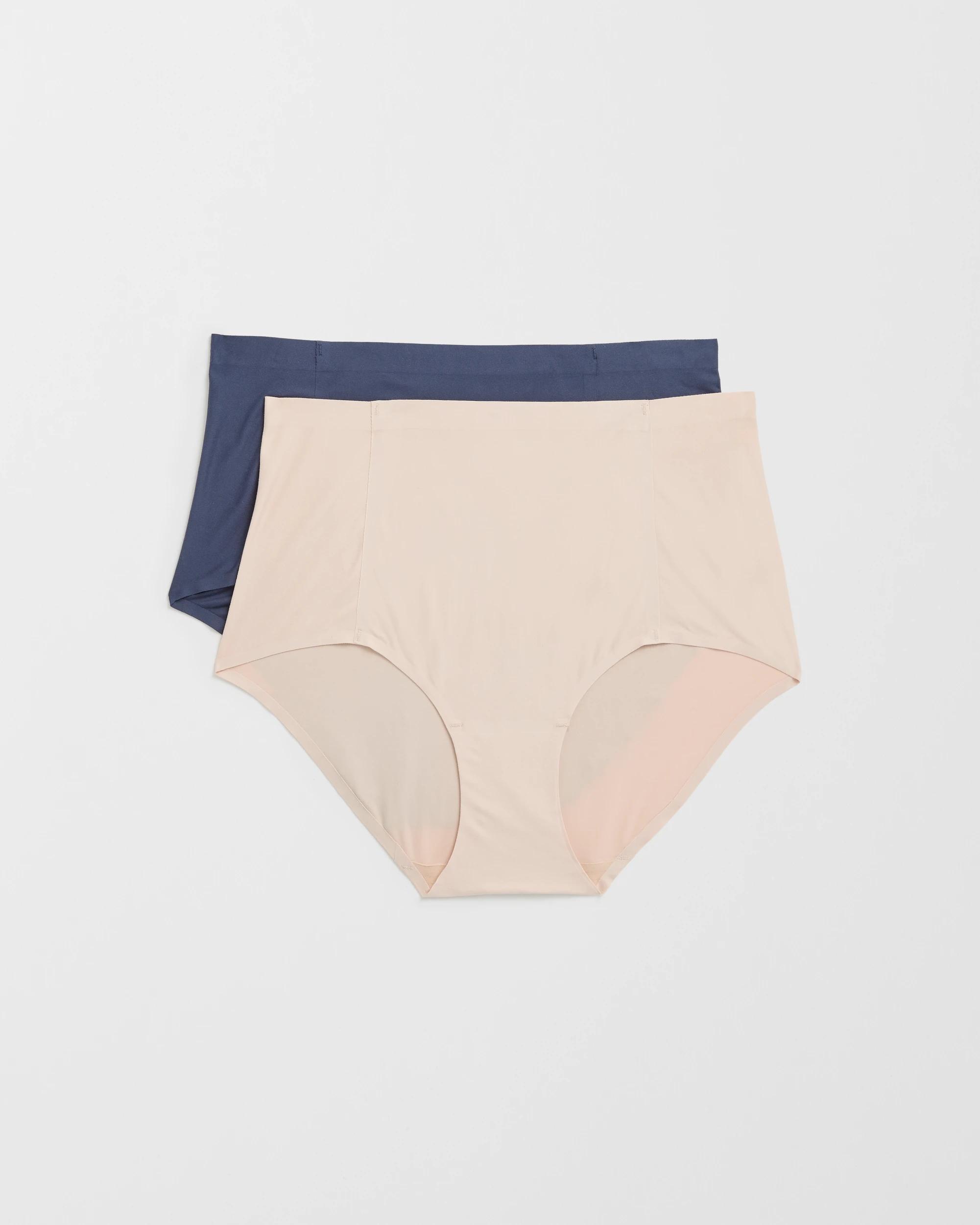 1 Target Woman Smooth Moves 2 Pack Bonded No Show High Waist Full Briefs NEUTRAL, 1 of 1