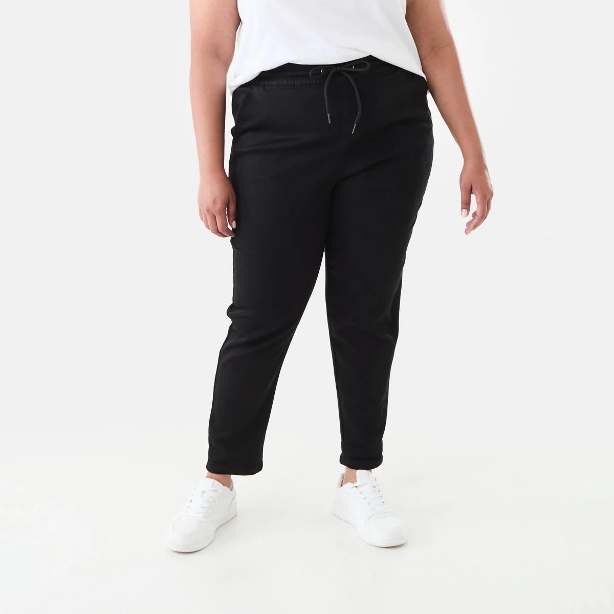 1 Curve Denim Joggers Black, 1 of 5