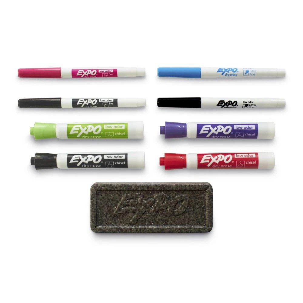 2 Expo Low Odour Dry Erase Whiteboard Markers Assorted 9 Pack, 2 of 3