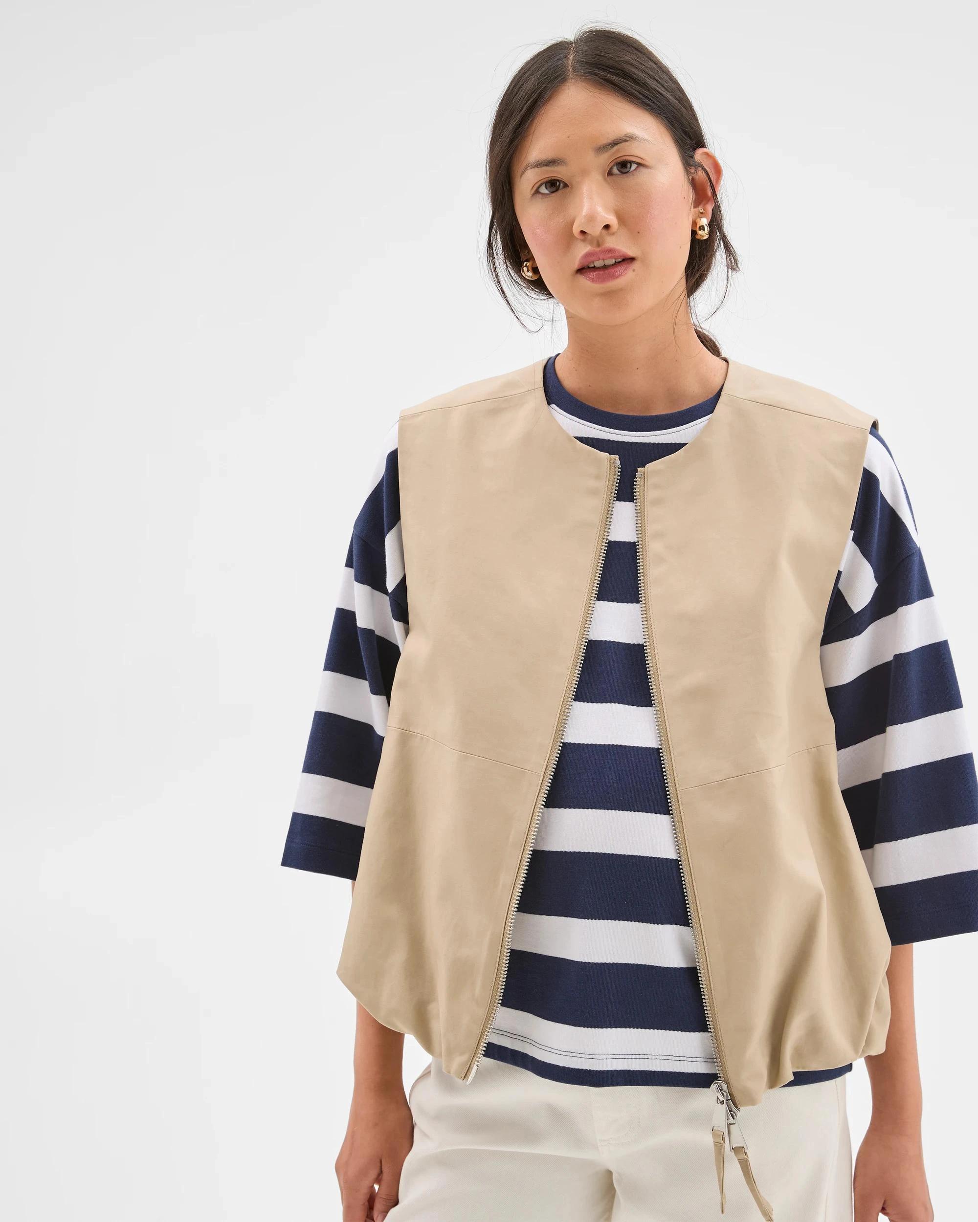 5 Target Woman Australian Cotton Sleeveless Shell Vest LATTE, 5 of 5