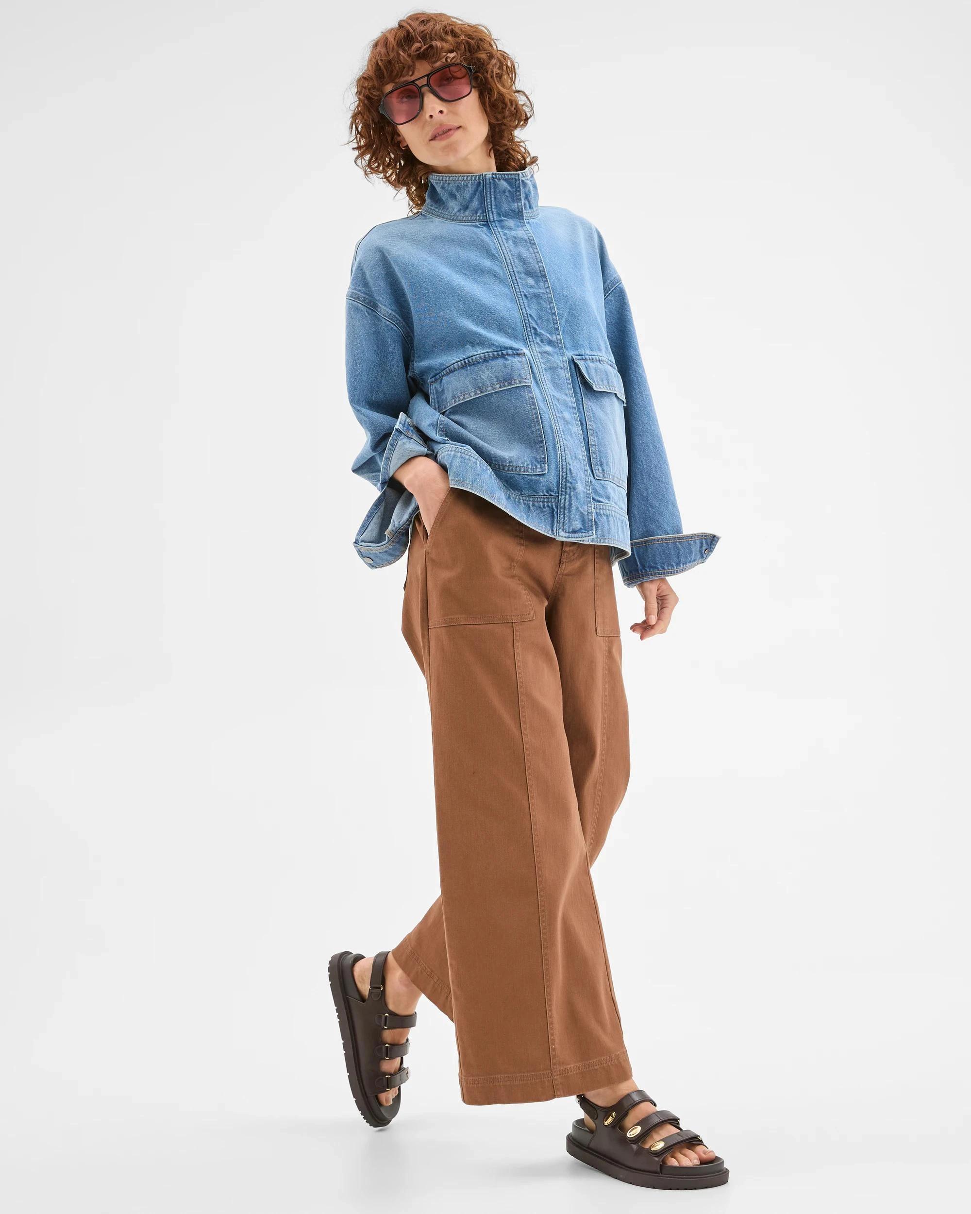 4 Target Denim Denim Funnel Neck Jacket DUSTY INDIGO, 4 of 8