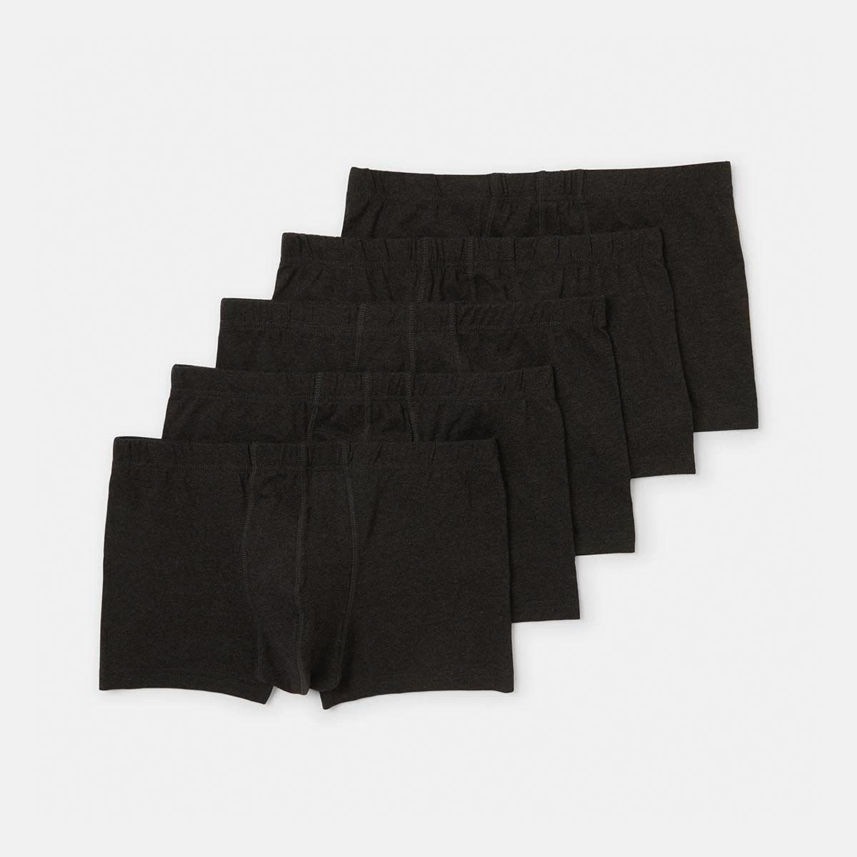 1 5 Pack Tunnel Waistband Trunks CHARCOAL MARLE, 1 of 7