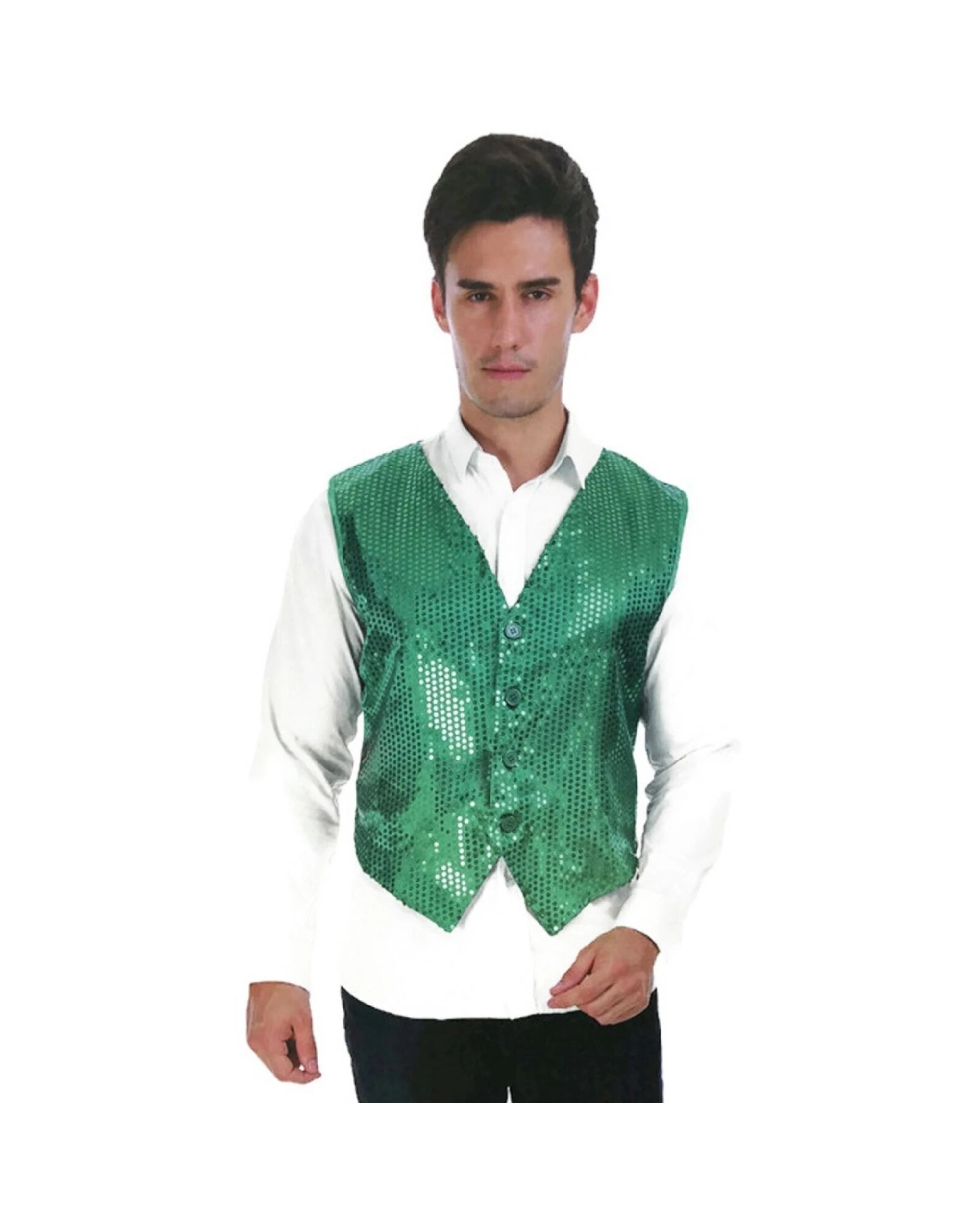 3 BR Costumes Men's Sequin Waistcoat Dance Costume, 3 of 4