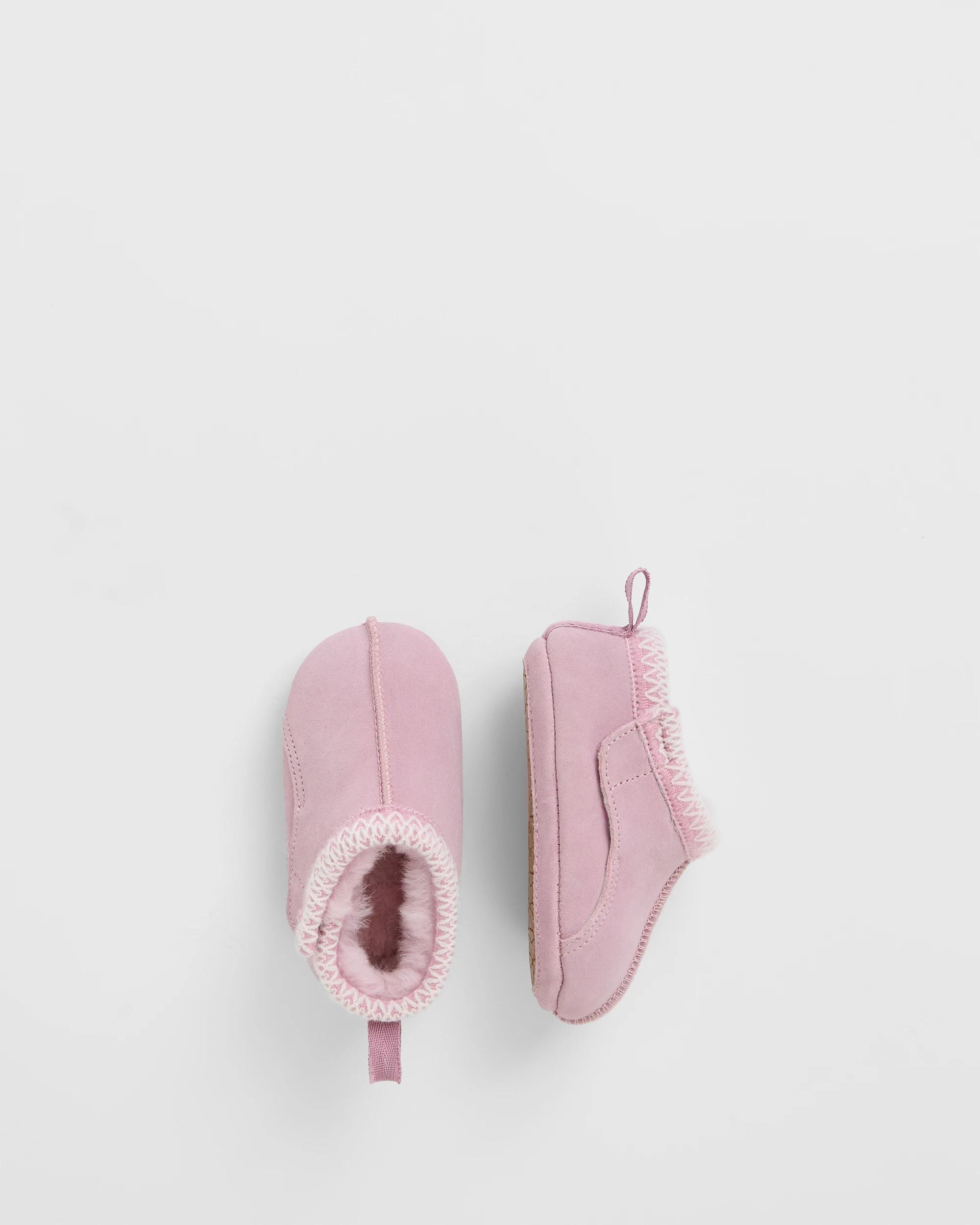3 Australian Design Ugg Boots and Slippers Baby Australian Design Suede Leather First Walker Slippers PINK, 3 of 3