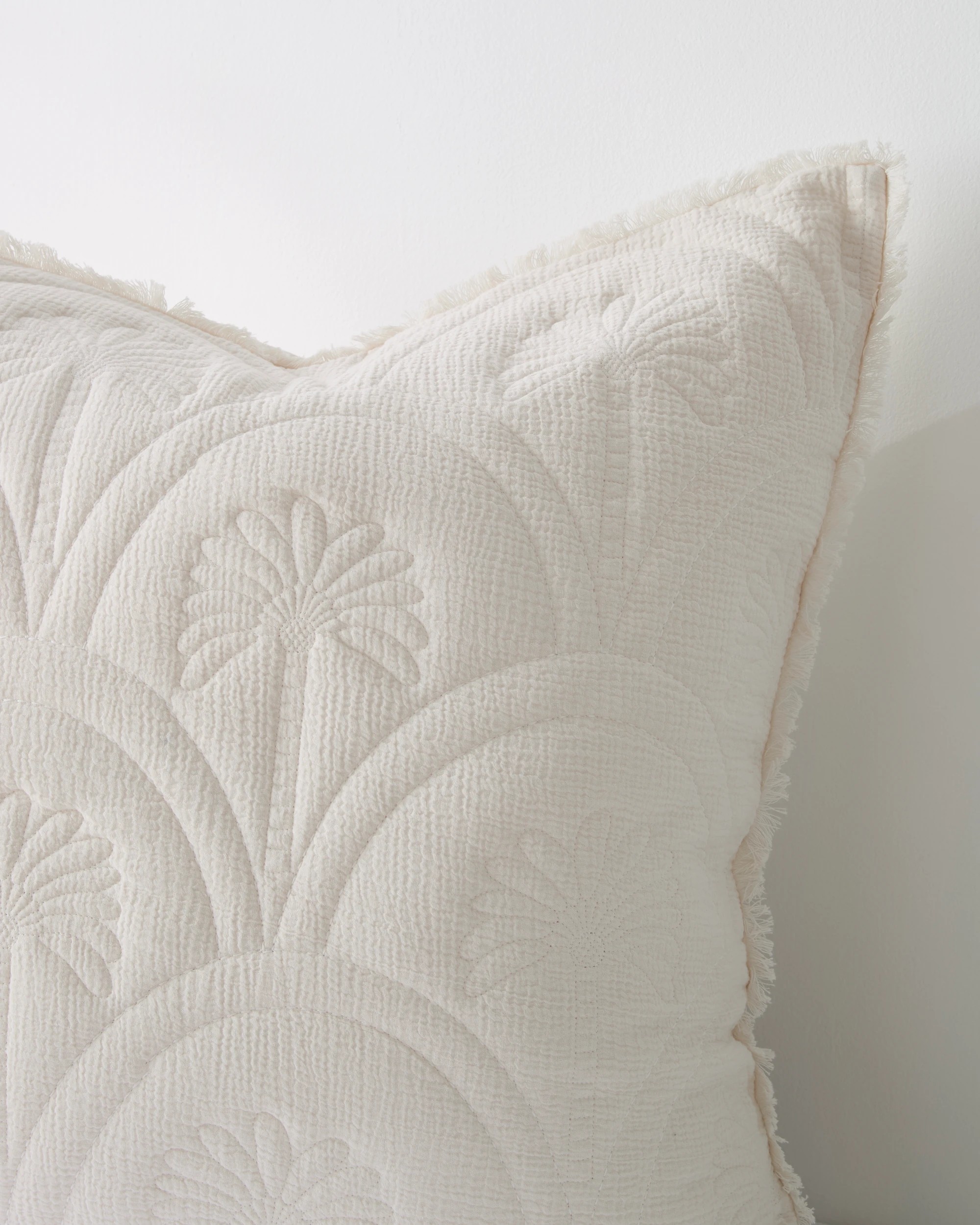 2 Target Palm Quilted Australian Cotton European Pillowcase
 - Queen Bed
 - Natural, 2 of 5