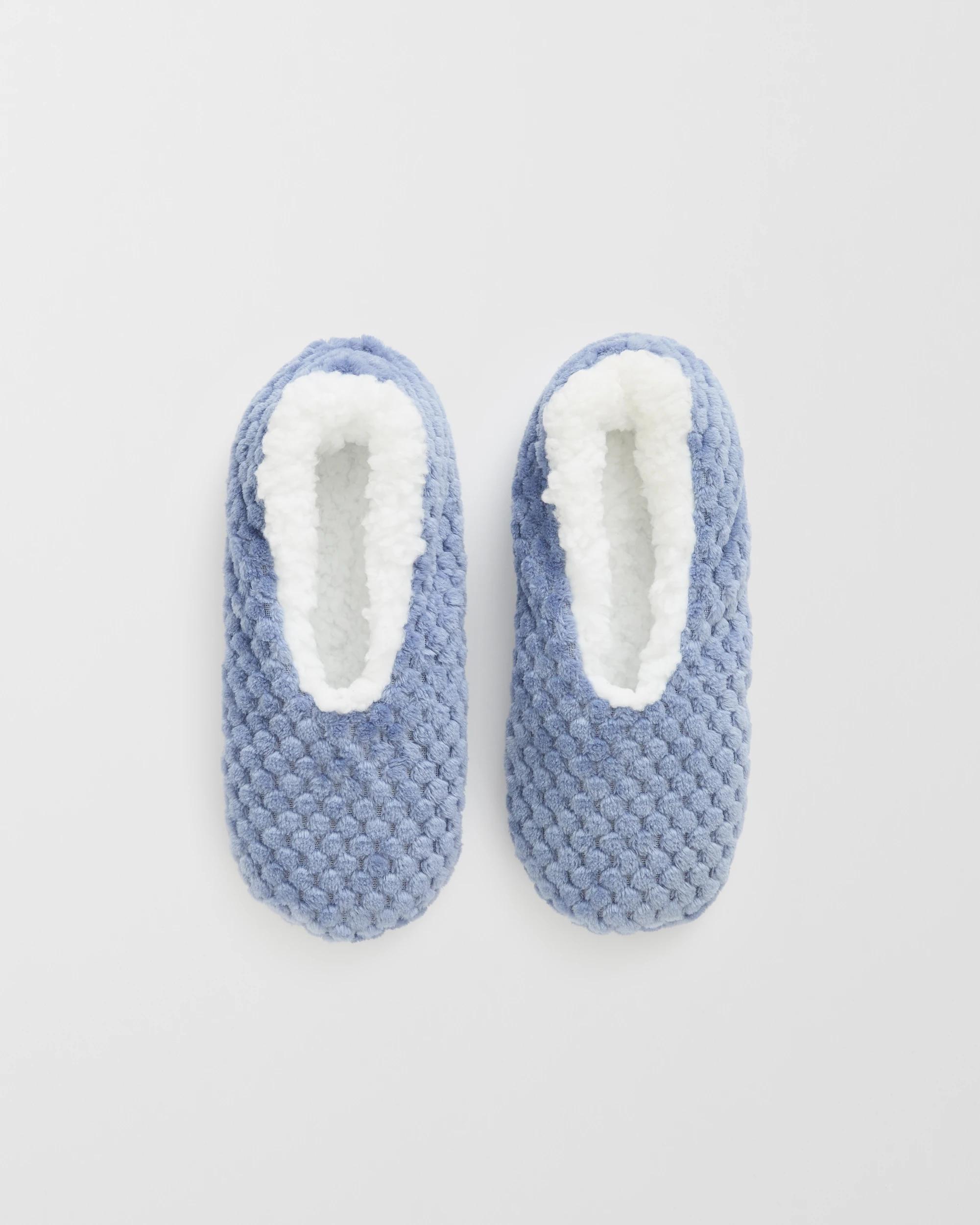 1 Target Woman Sockette Slipper Socks BLUE, 1 of 4