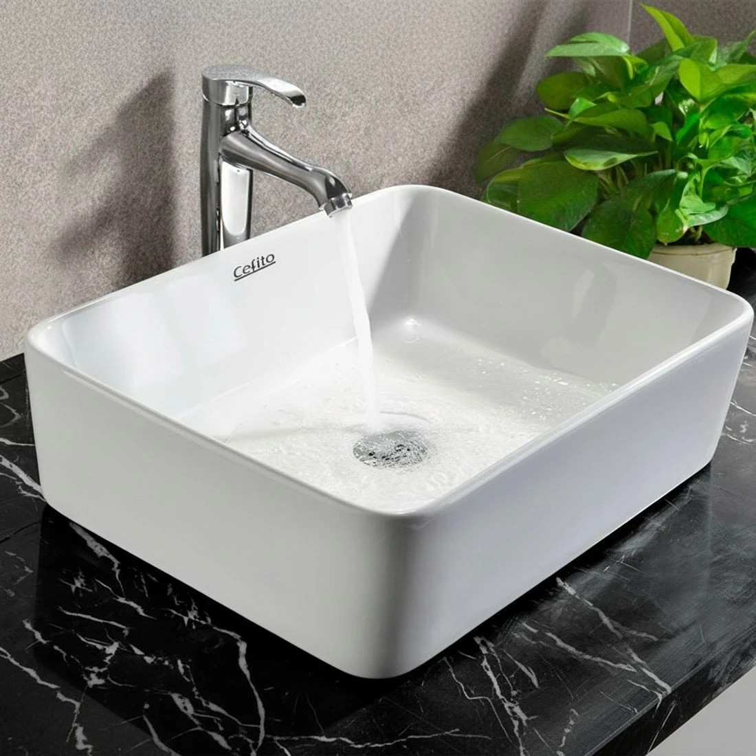 4 Cefito Bathroom Basin Ceramic Vanity Sink Hand Wash Bowl 48x37cm - White, 4 of 7