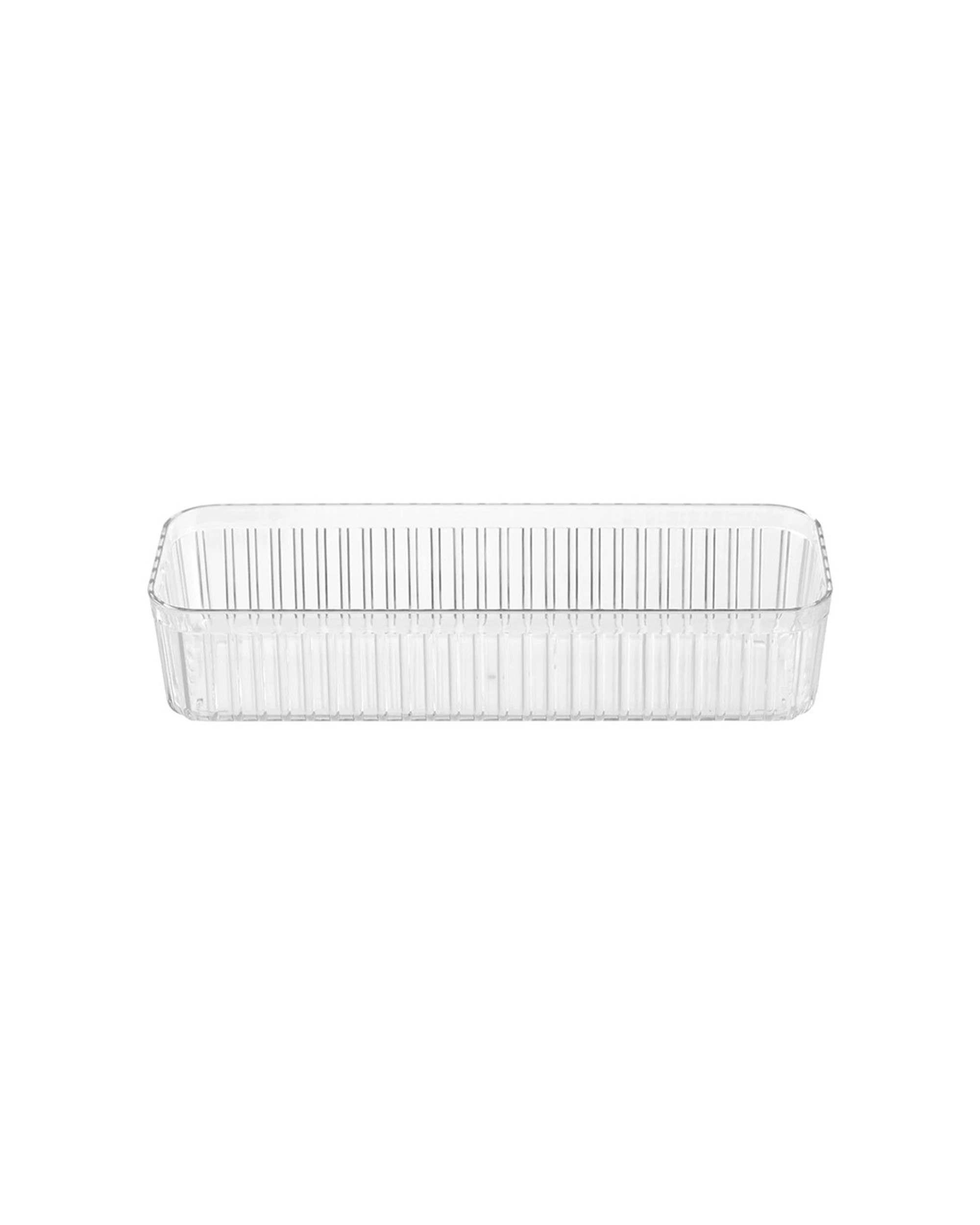 5 Boxsweden 12pc Crystal Ribbed Tray Modular Design Storage Container 31x11x6.5cm - Clear, 5 of 5