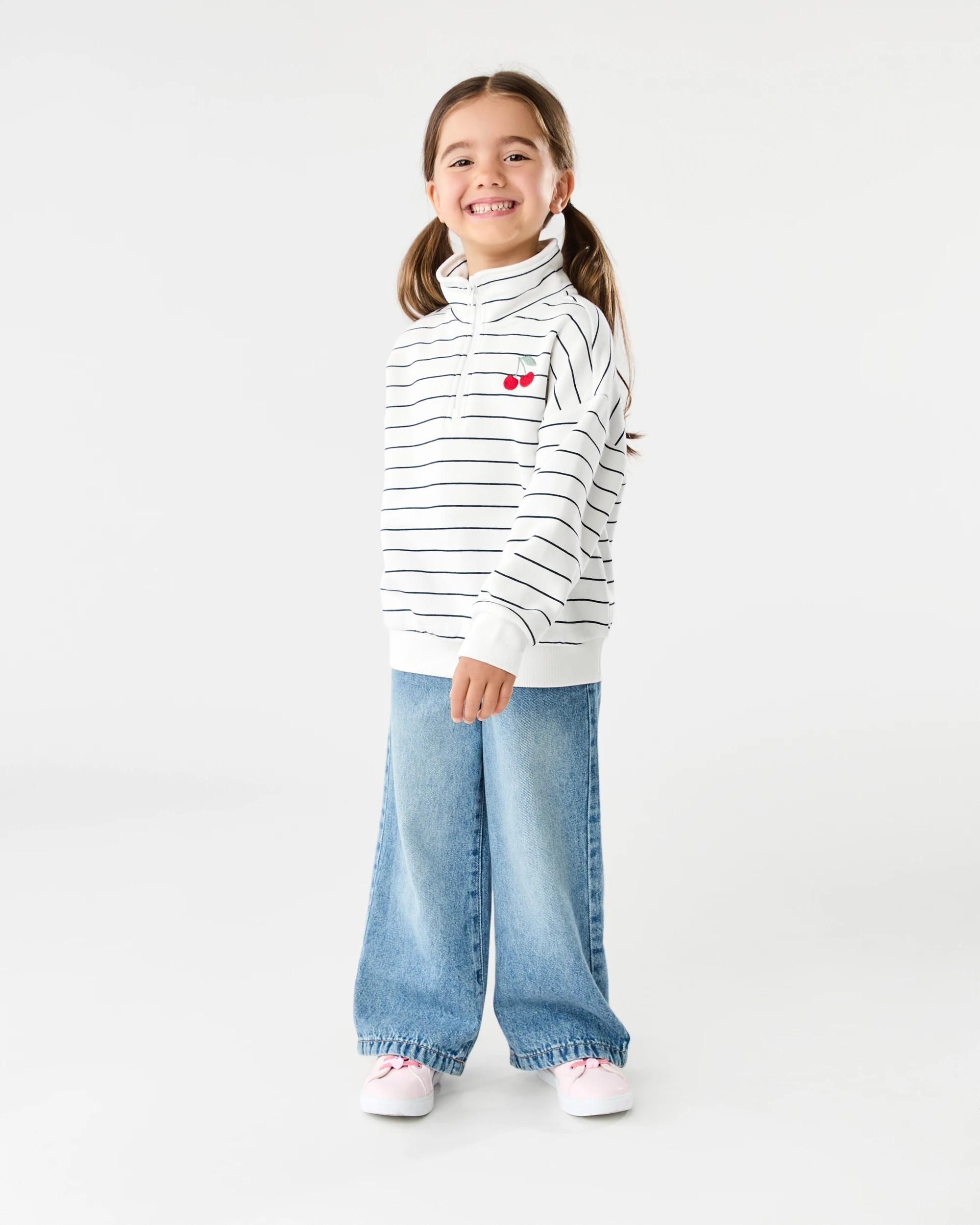 6 Quarter Zip Sweatshirt Mlti Strp, 6 of 7