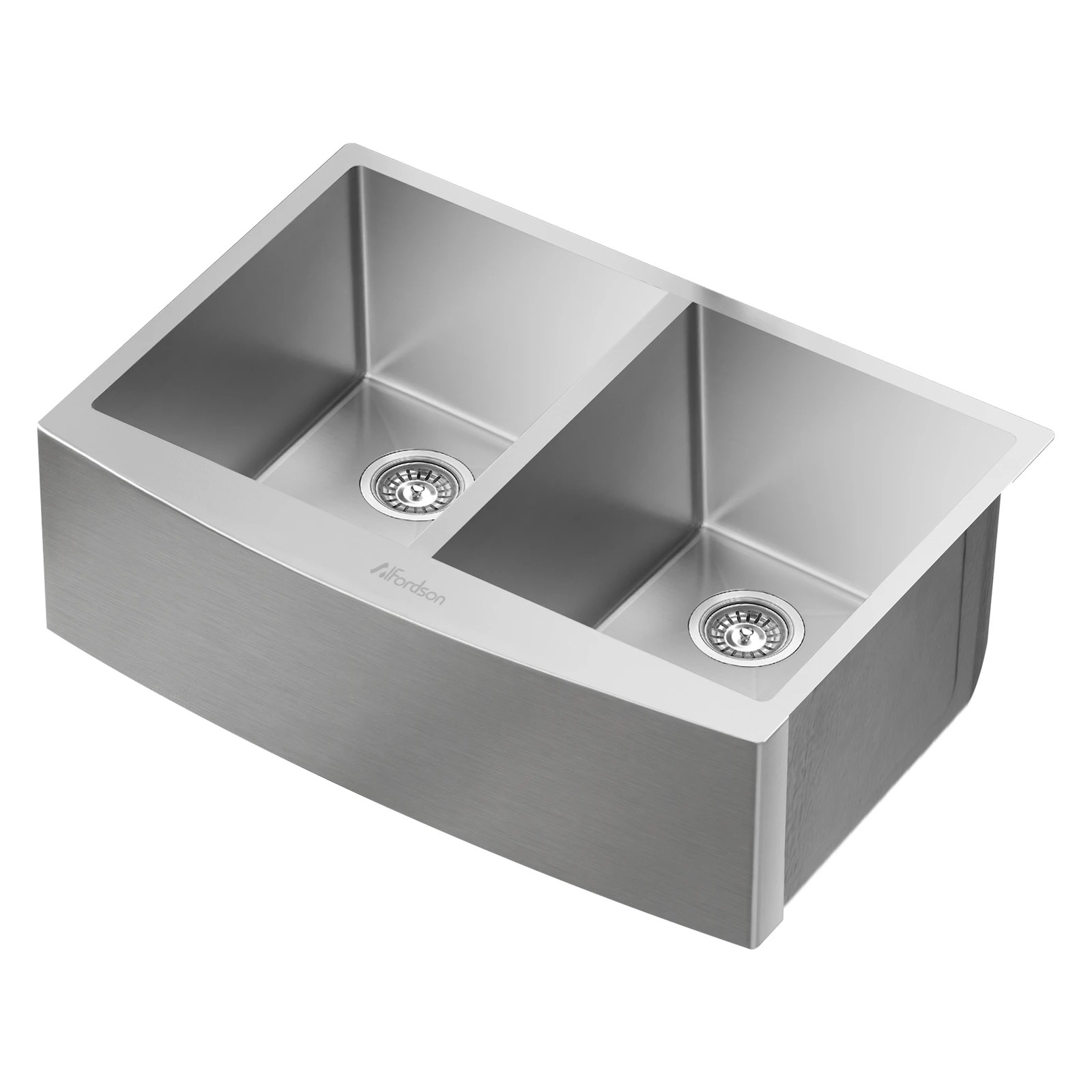1 Alfordson Farmhouse Kitchen Sink 81x50cm Stainless Steel Basin Double Bowl - Silver, 1 of 9