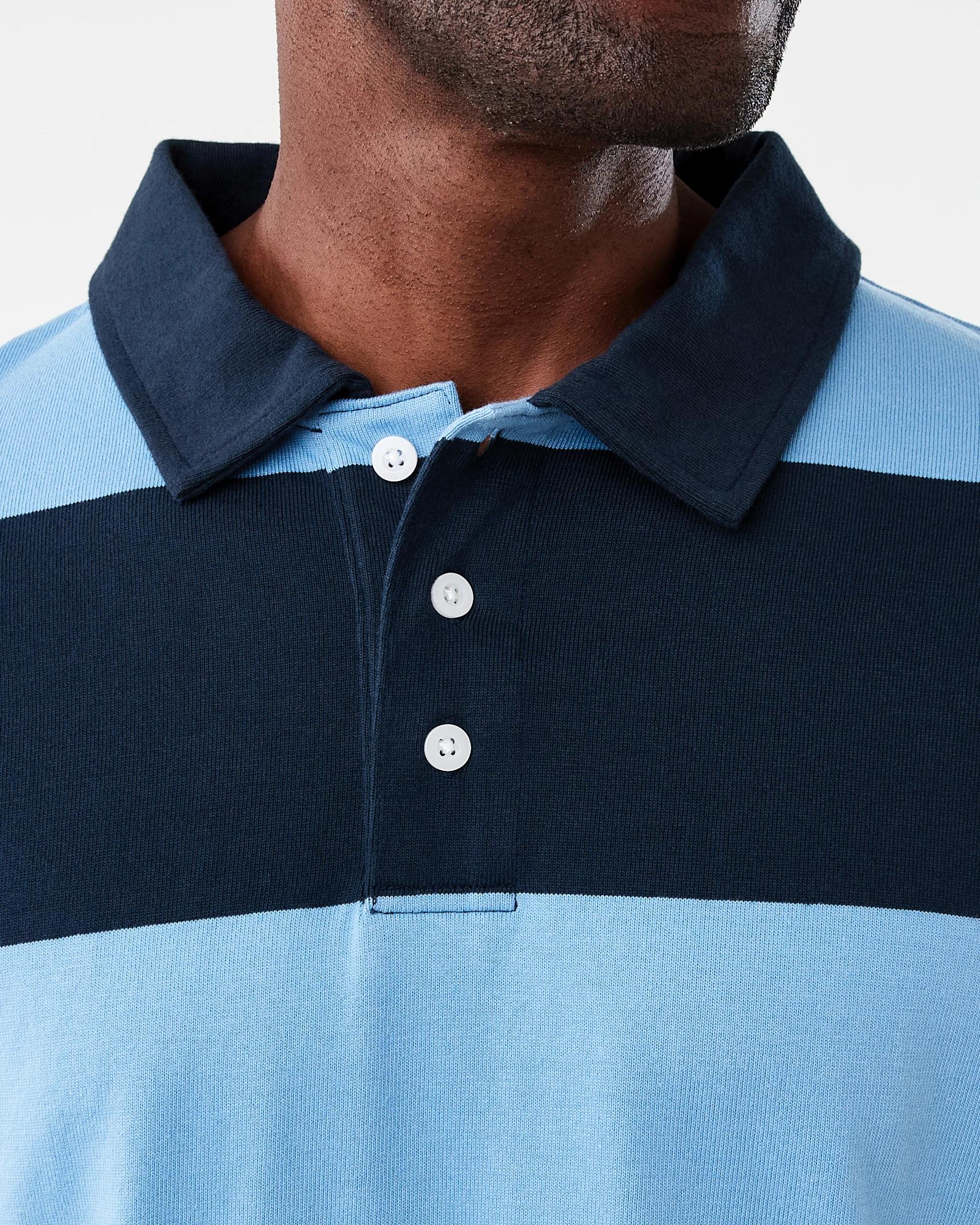 5 Long Sleeve Striped Rugby T-shirt Blu Stripe, 5 of 6