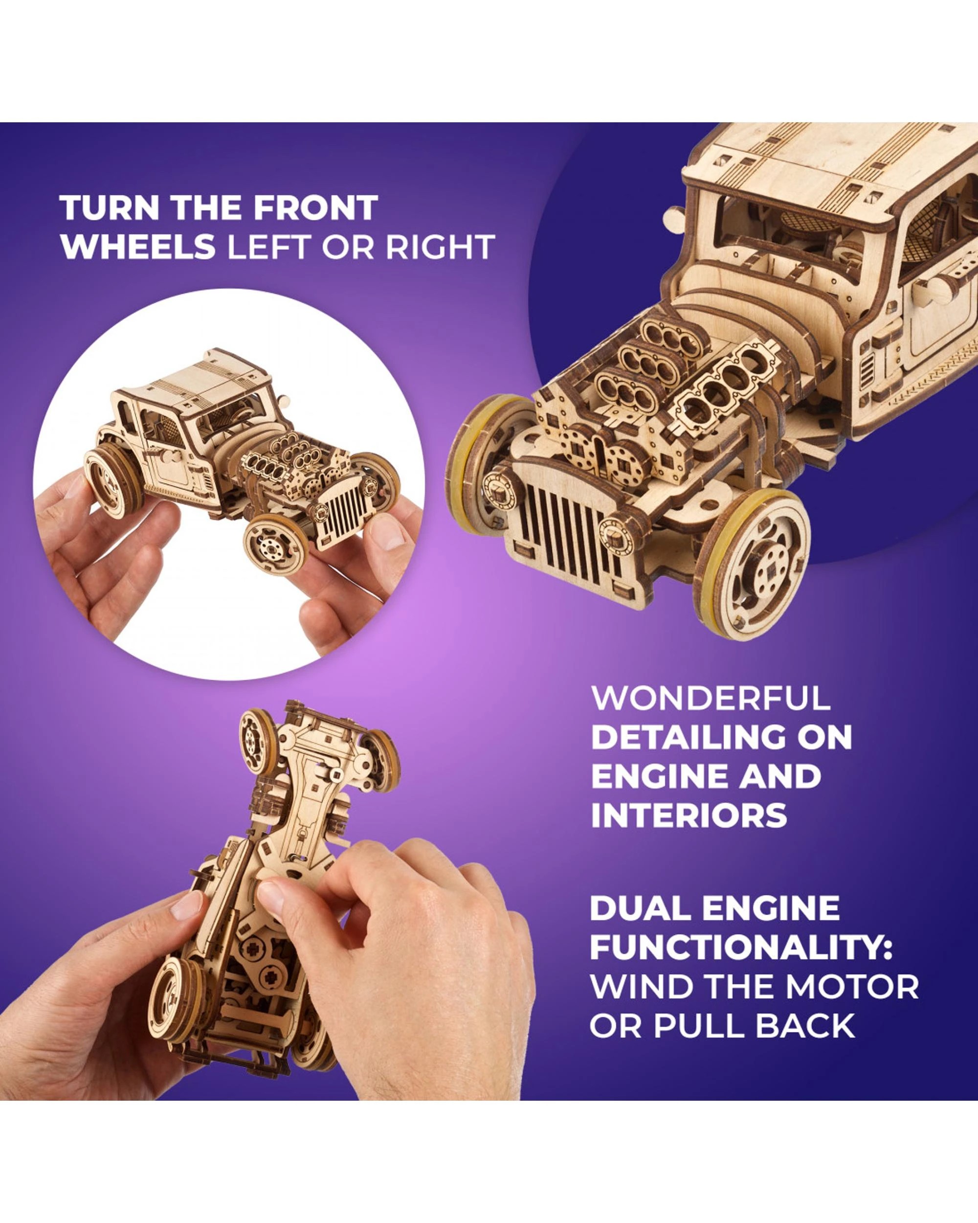5 Ugears Hot Rod Furious Mouse Model Kit, 5 of 6