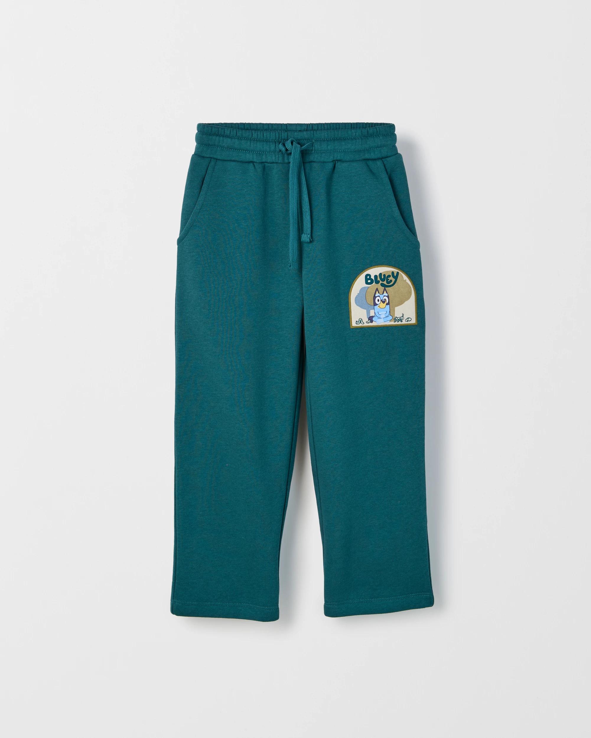 1 Bluey Australian Cotton Blend Straight Leg Trackpants MEDITERRANEAN, 1 of 1
