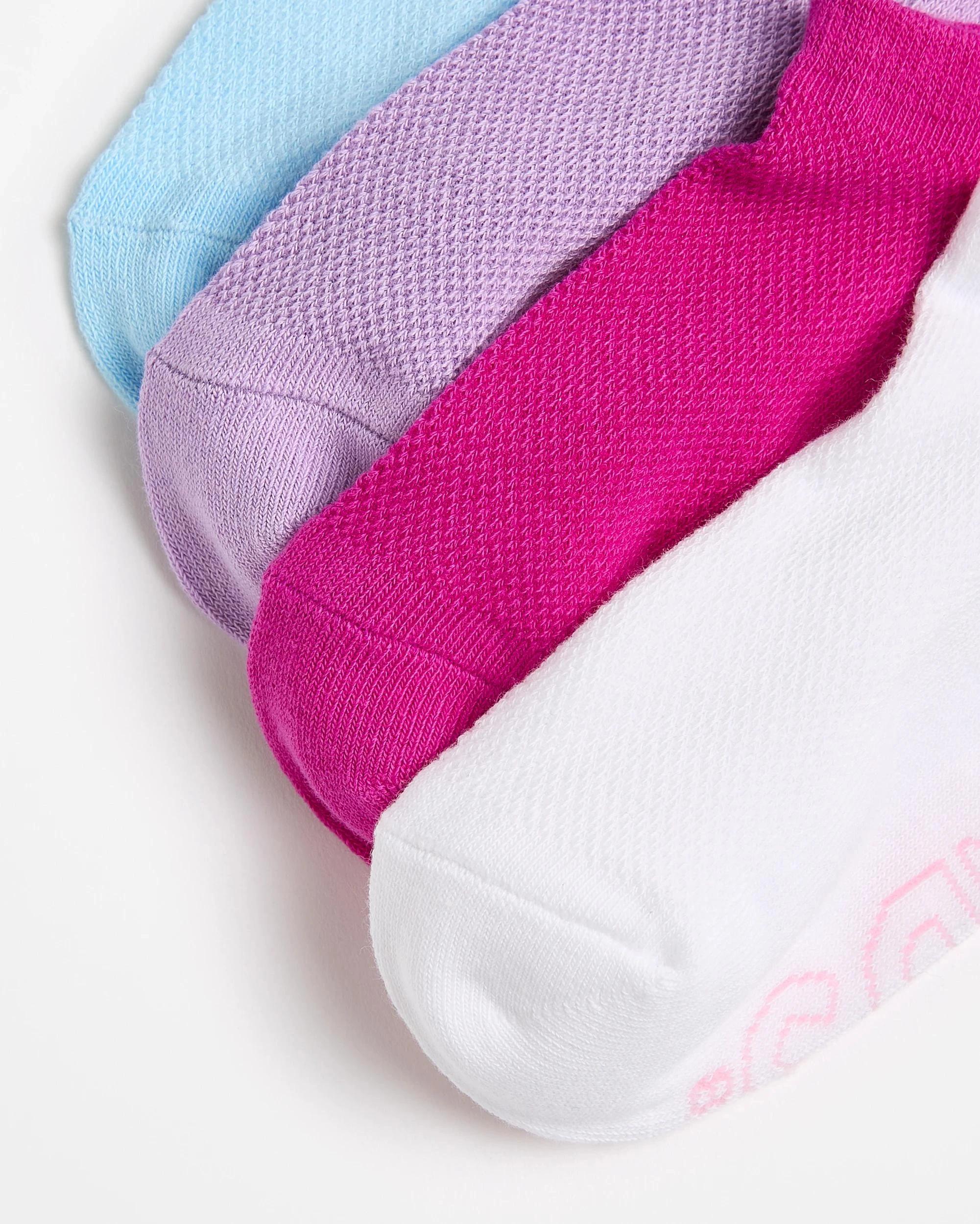 2 Women's Logo Lightweight No Show Socks 4 Pack - Bonds BLUE/PURPLE/PINK/WHITE, 2 of 3