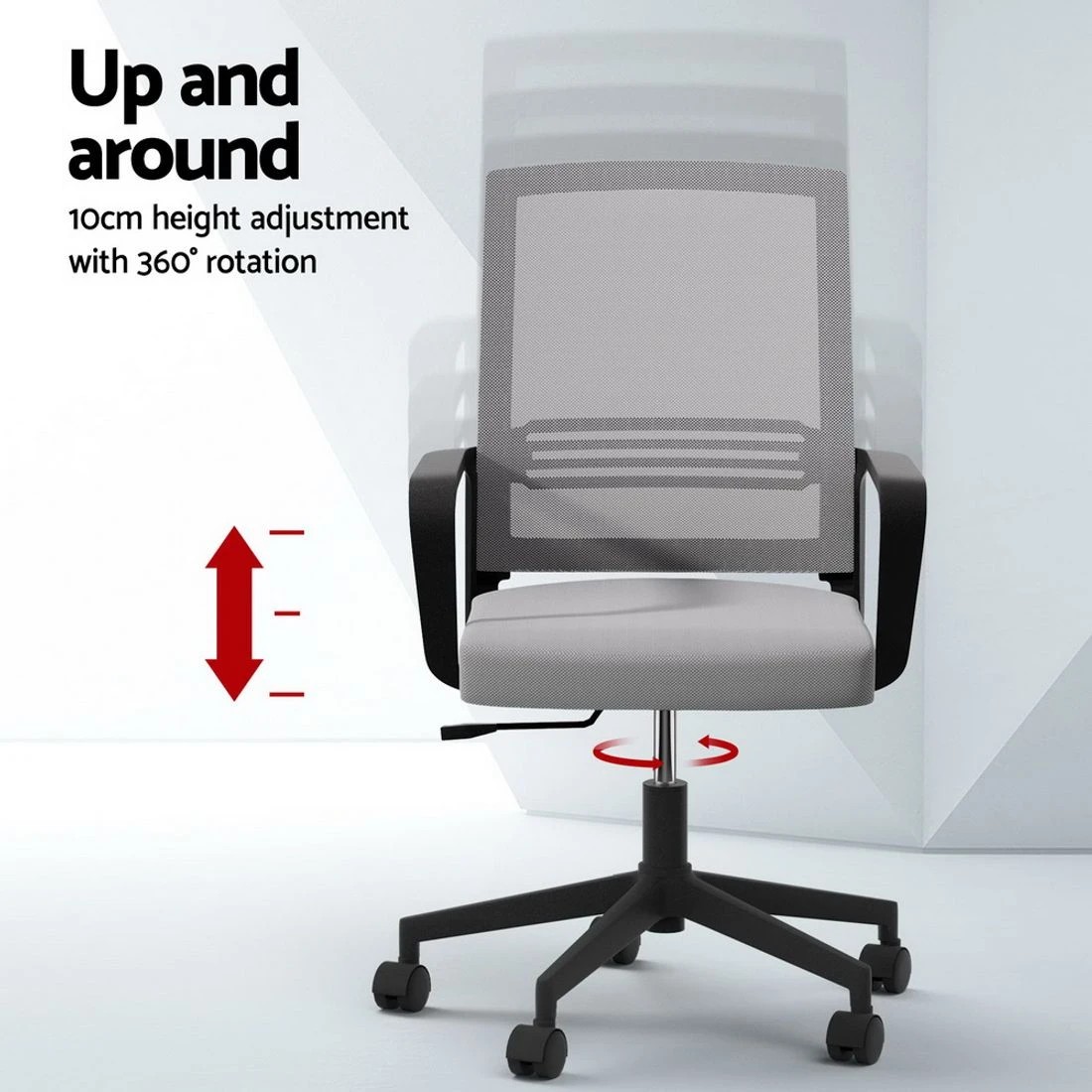 5 Artiss Mesh Office Chair Mid Back
 - Grey, 5 of 6