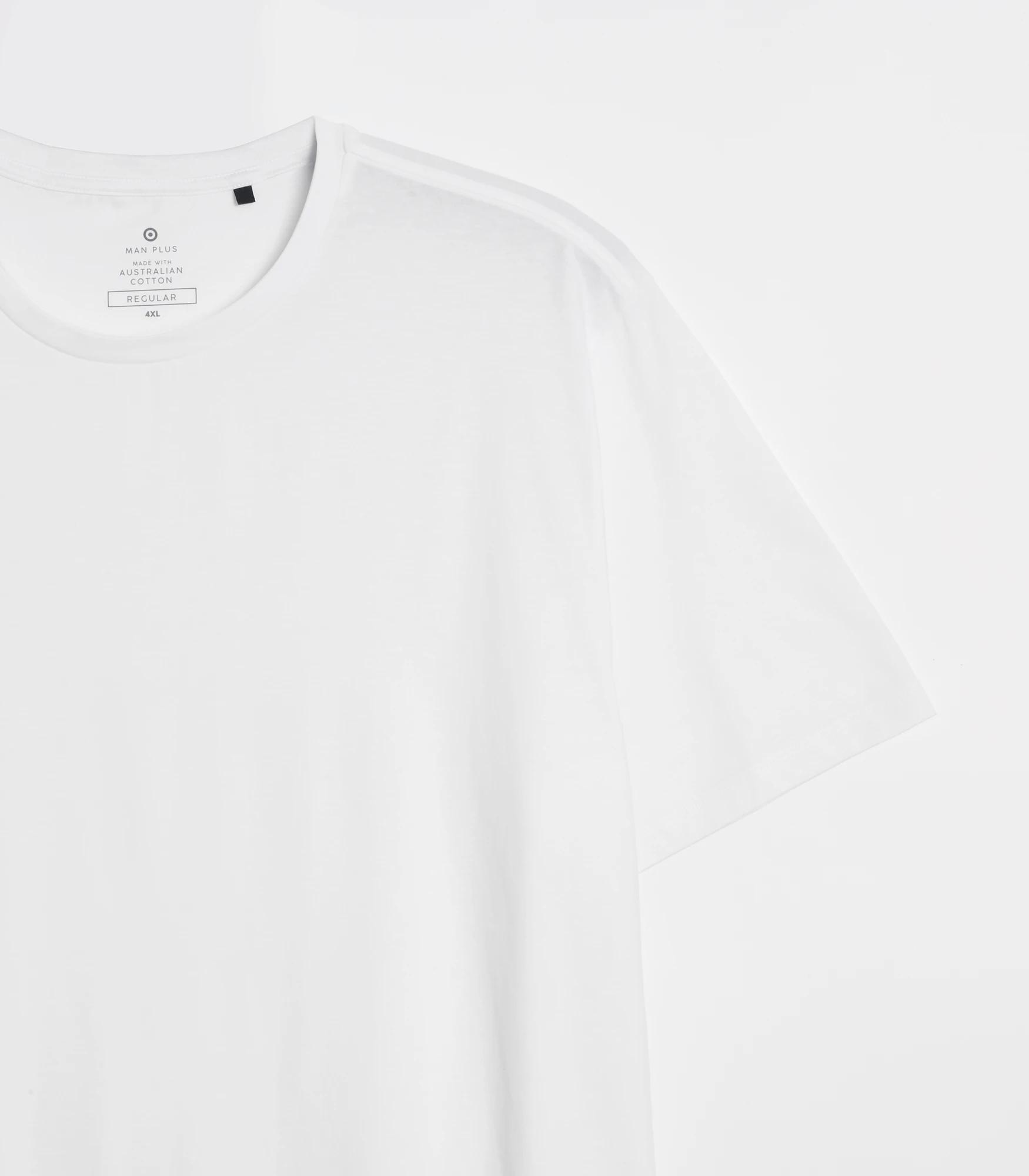 6 Target Plus Size Australian Cotton Crew T-shirt WHITE, 6 of 6