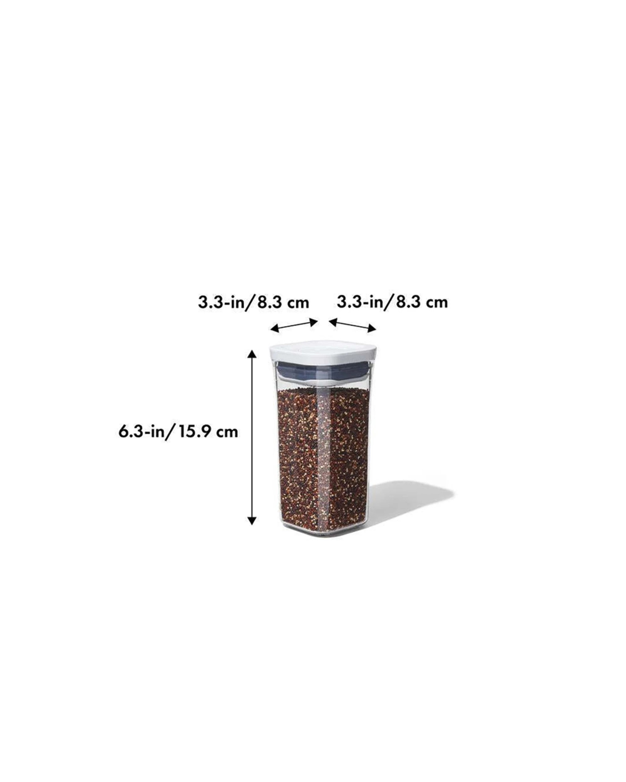 5 Oxo Good Grips Pop 2.0 Mini Square Short Kitchen Container With Lid - Clear, 5 of 8