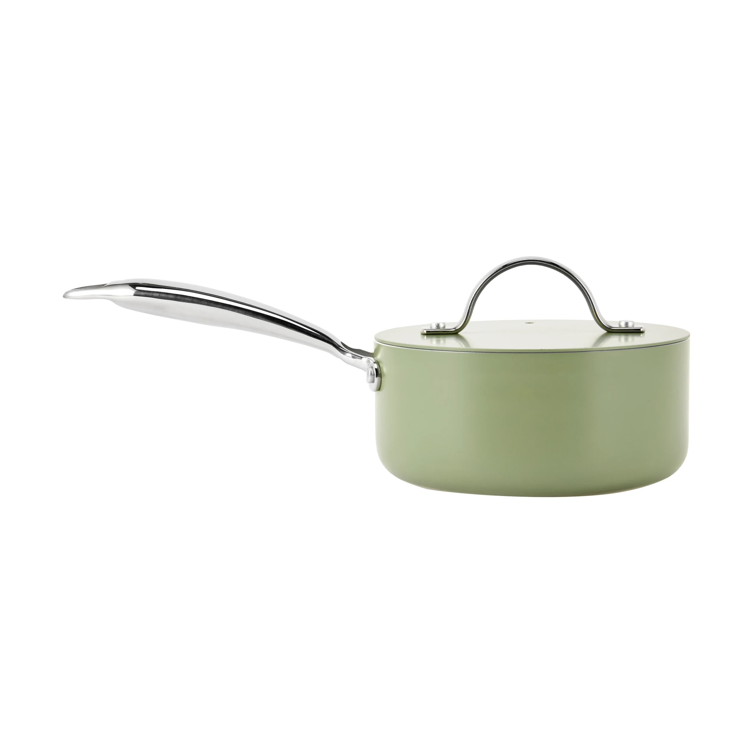 1 16cm Ceramic Non-Stick Saucepan - Green, 1 of 6