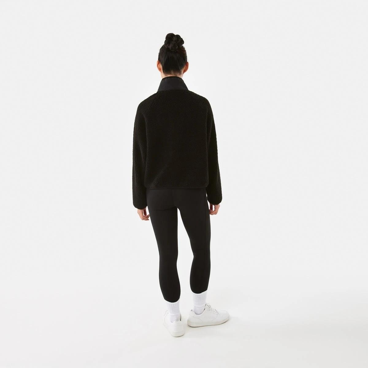 5 Active Womens Sherpa Patch Jacket Black, 5 of 9