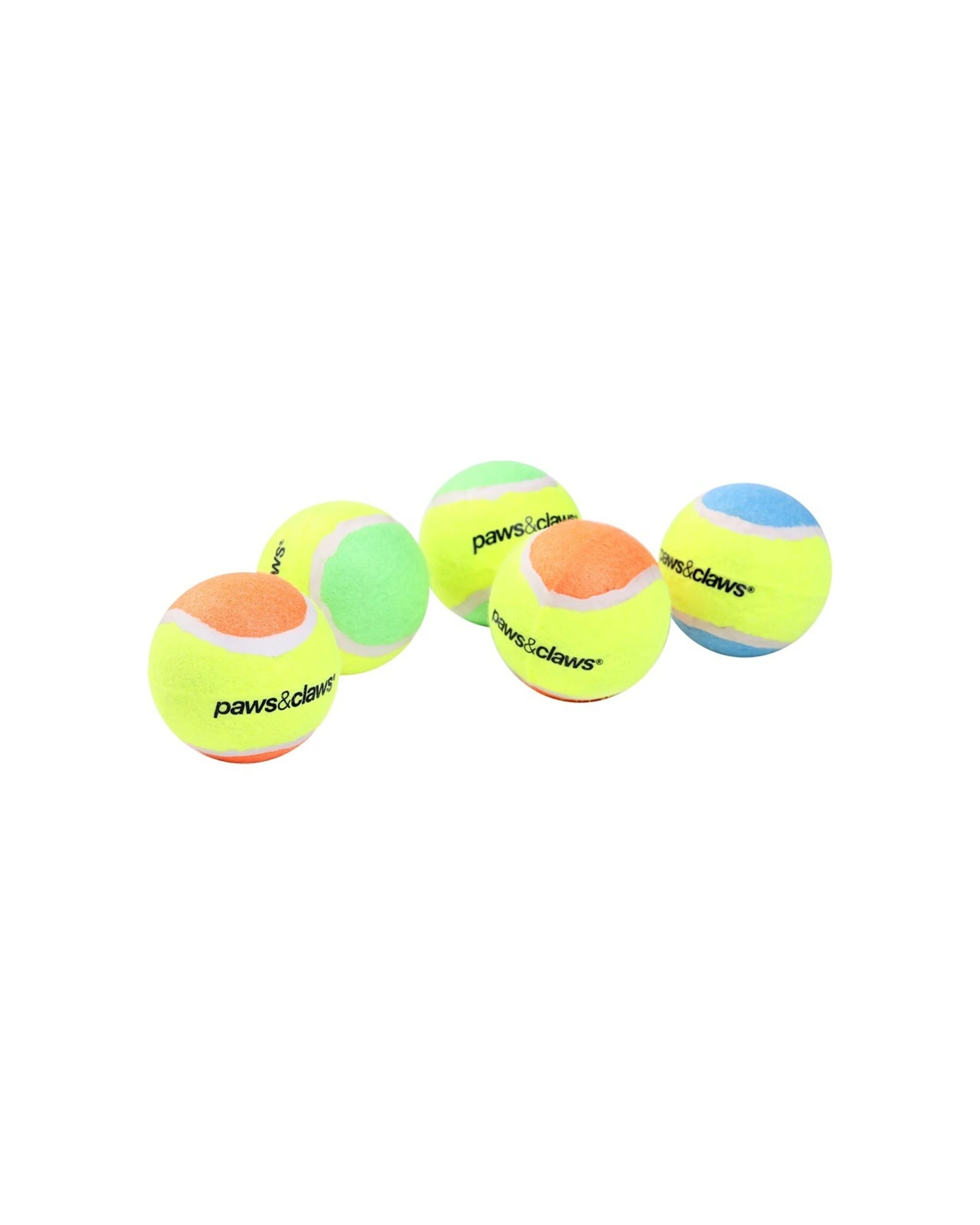 2 Paws And Claws 15pc Tennis Balls 6cm 2-Tone Durable Dog Toy - Multi, 2 of 4