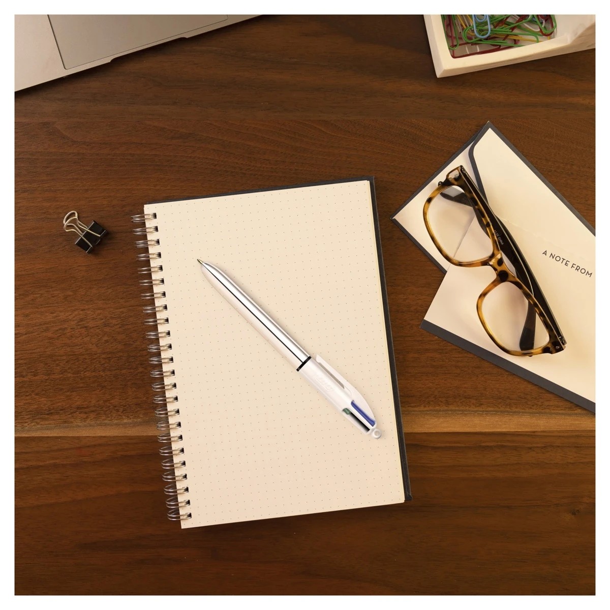 6 3 Pack BIC 4 Colours Shine Ballpoint Pen, 6 of 10