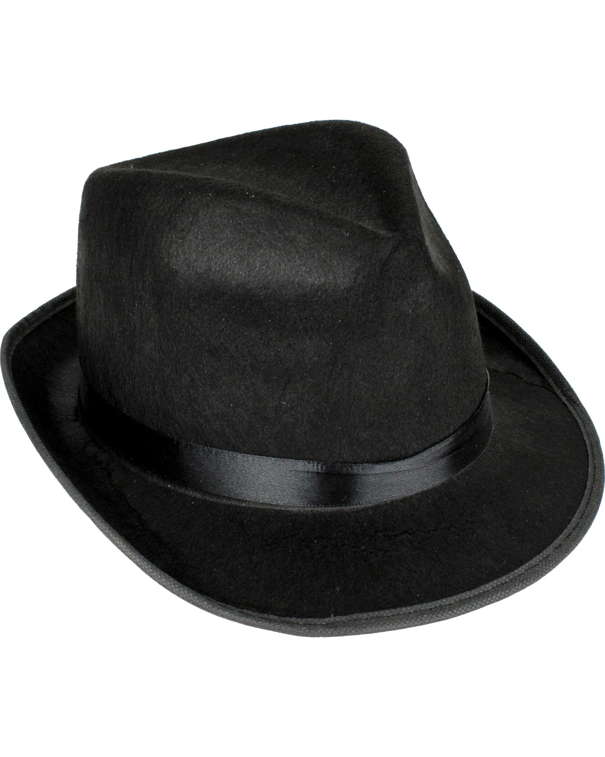1 Partyrama Black Gangster Fedora Hat Adult, 1 of 1