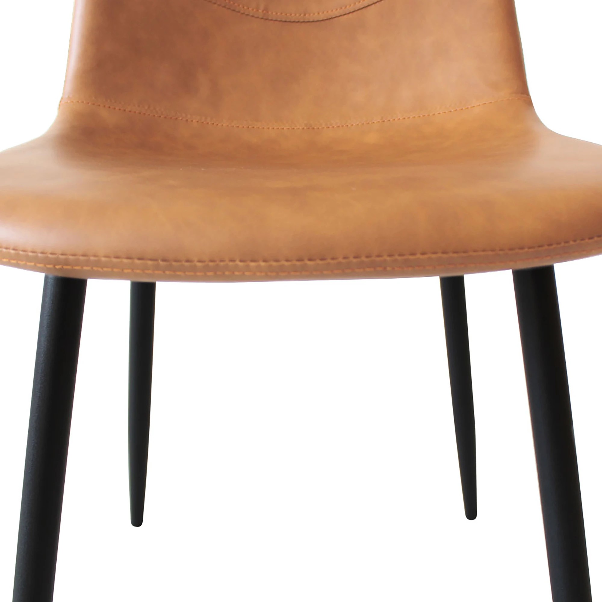 5 Levede 4x Dining Chairs Kitchen Eames Accent Chair Lounge Room Padded PU Leather - Brown, 5 of 6